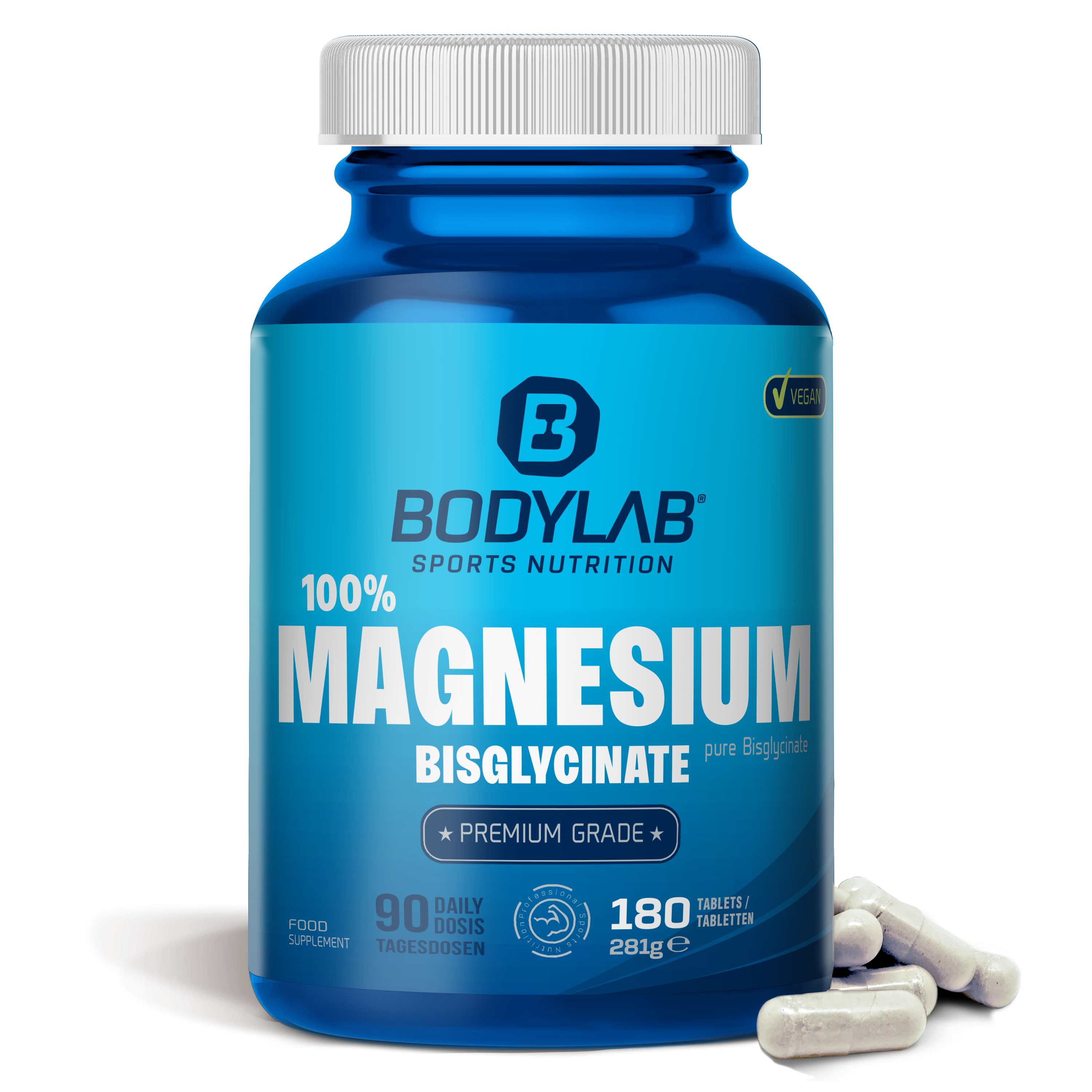100% Magnesium Bisglycinat (180 Tabletten)