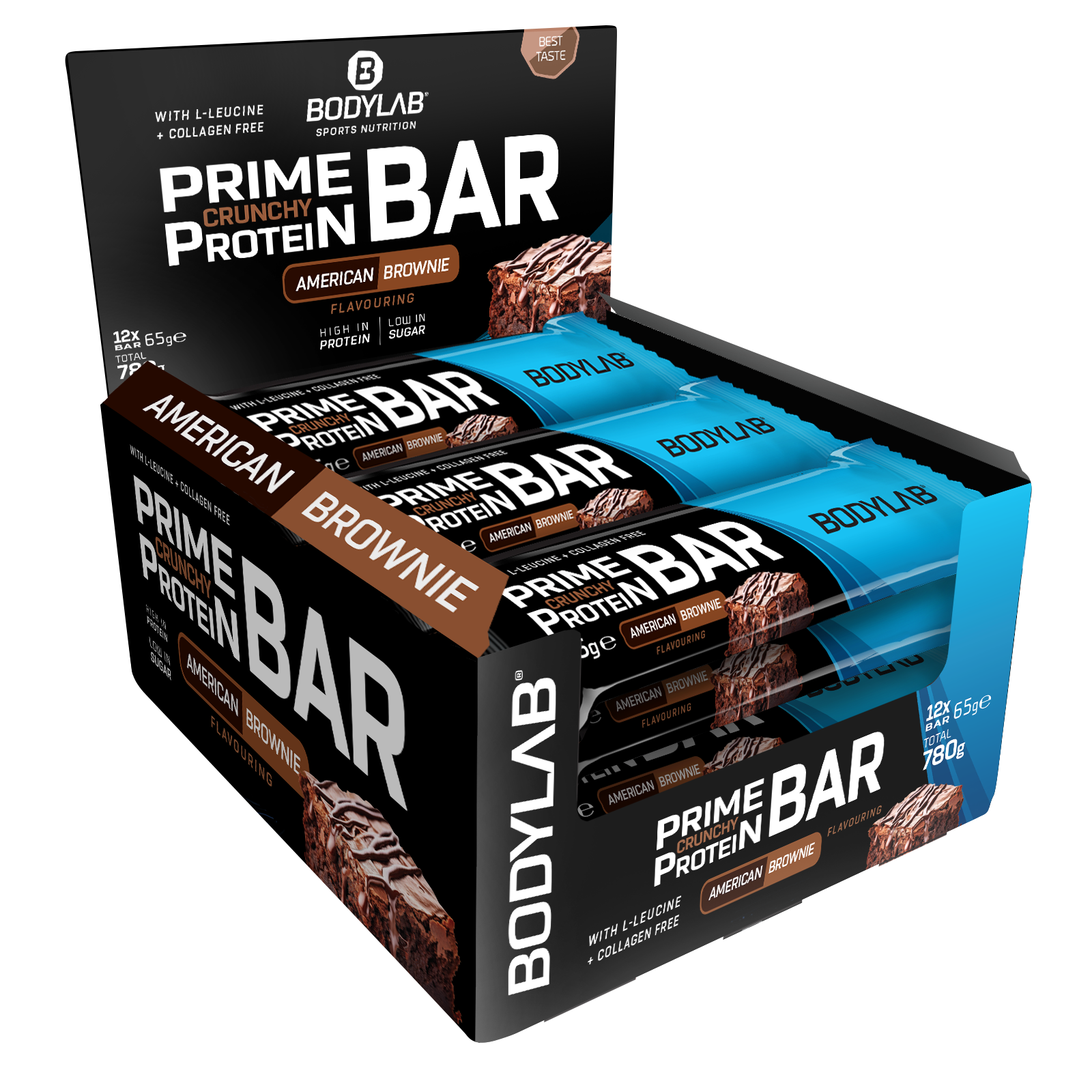 Prime Crunchy Protein Bar American Brownie (12x65g)