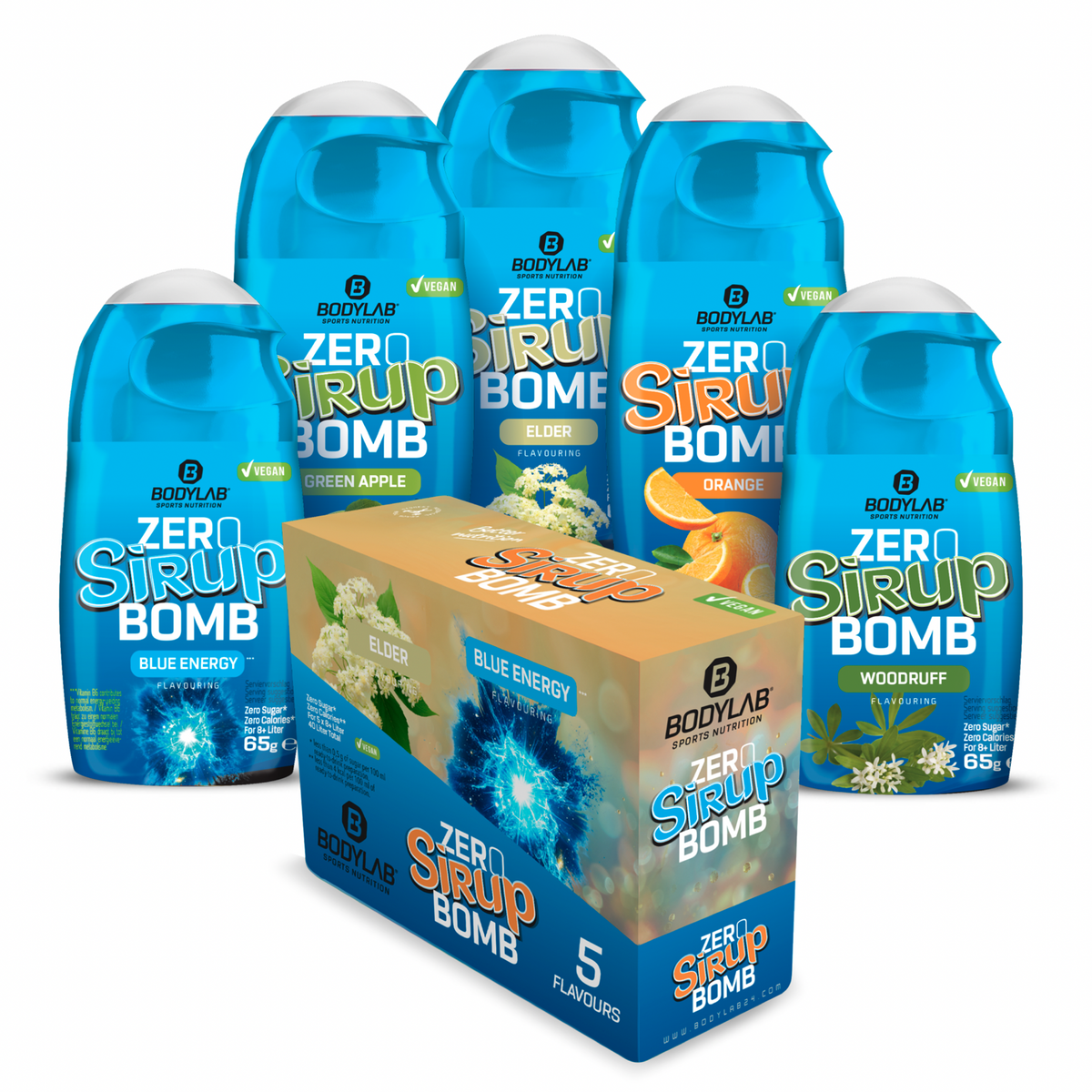 ZERO Sirup BOMB 1.0 - 4.0 Box (5x65ml) Mixed Box 2