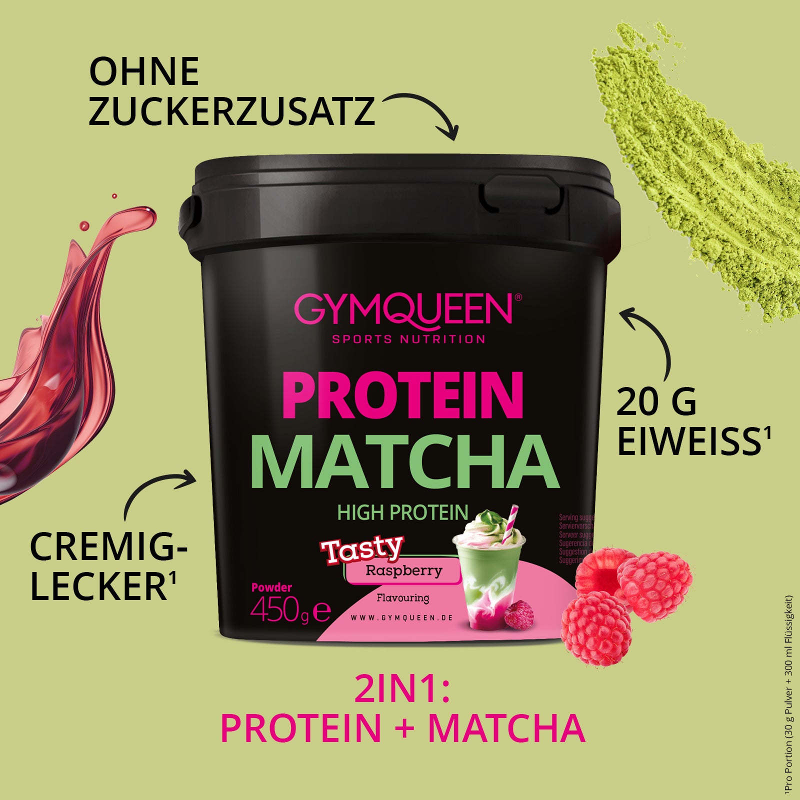Protein Matcha Raspberry (450g)