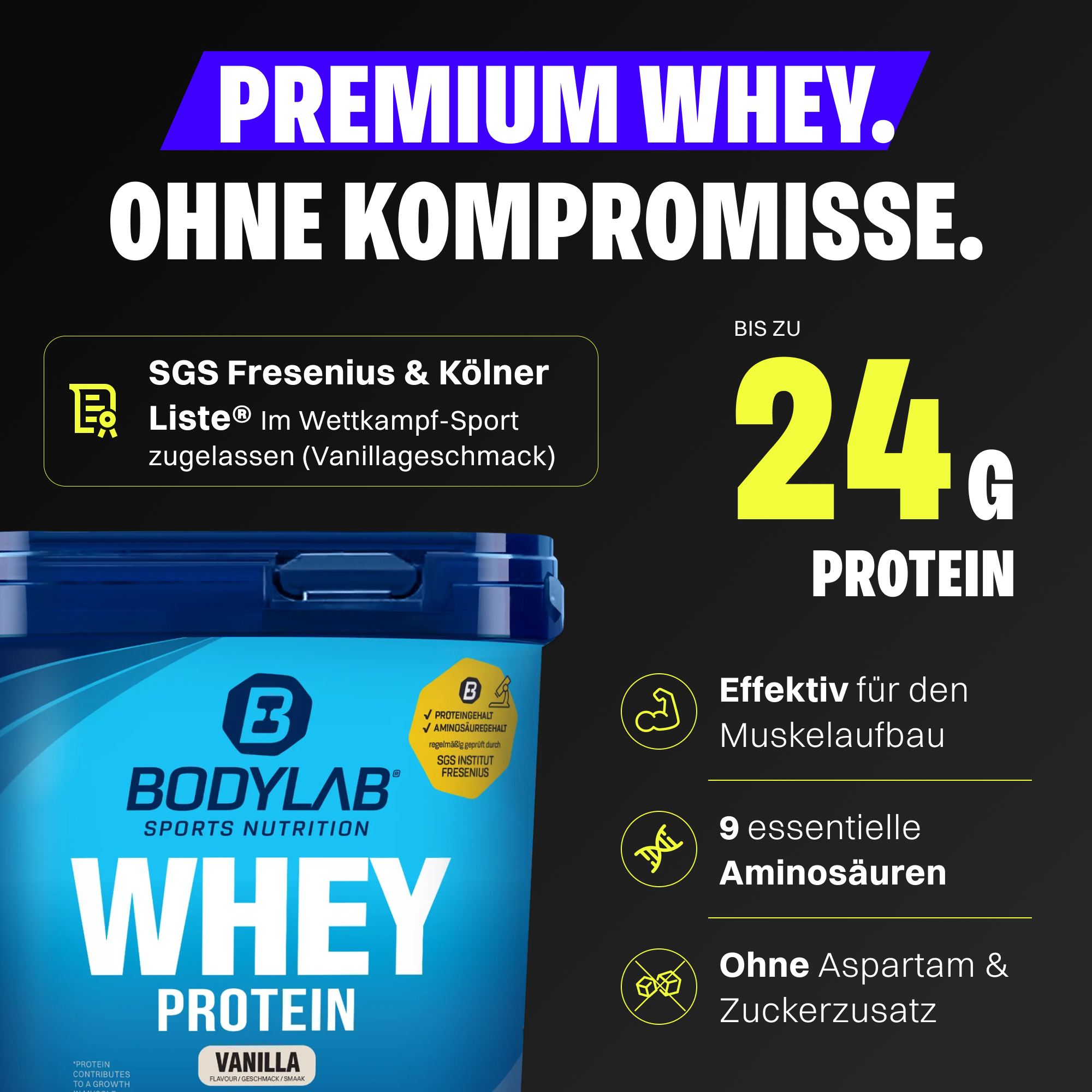 Whey Protein Probierboxen (8 Proben je 30g)