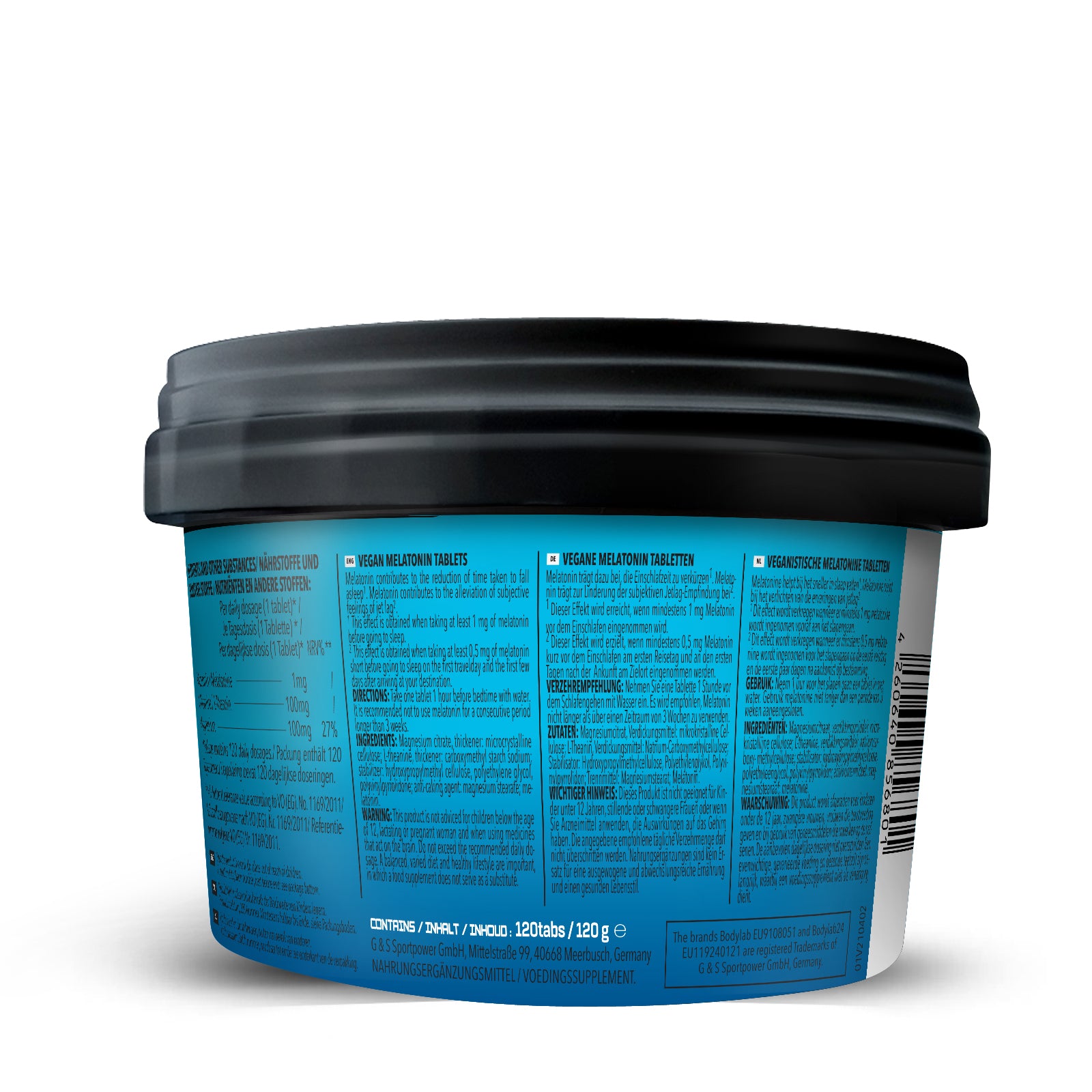 Sleep@Night mit Melatonin + L-Theanin + Magnesium (120 Tabletten)