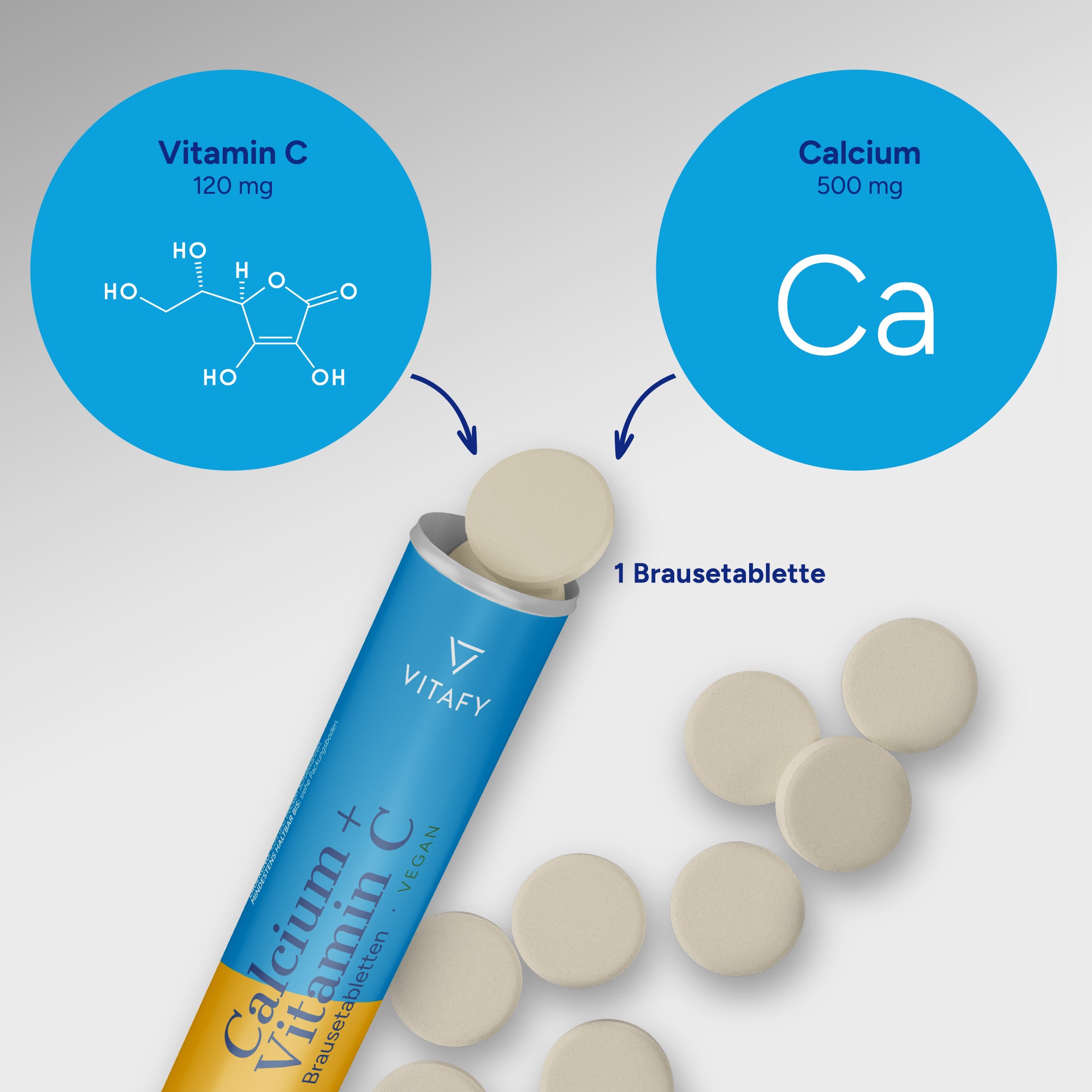 Calcium + Vitamin C - Orange (20 Brausetabletten)