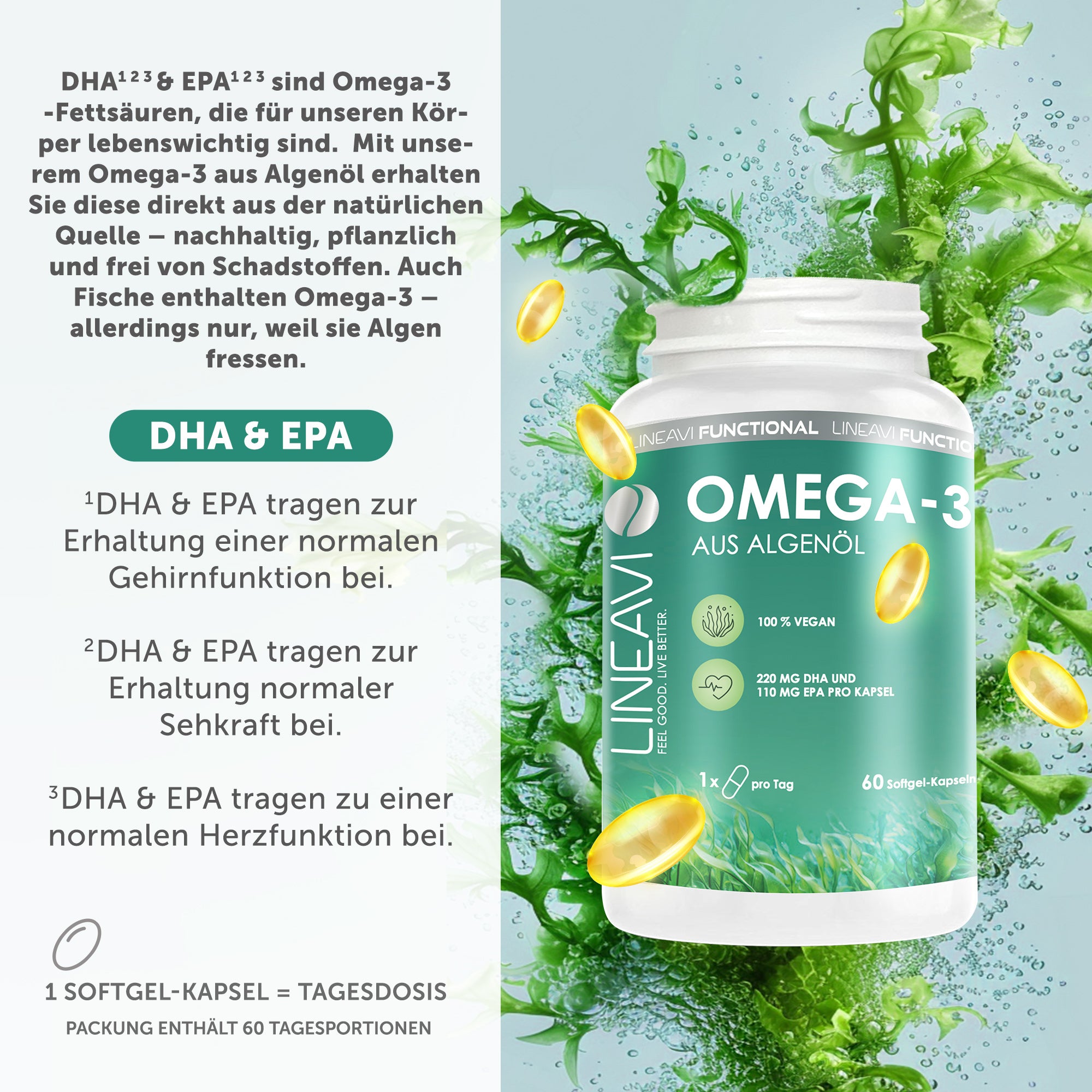 Omega 3 Vegan (60 Kapseln)