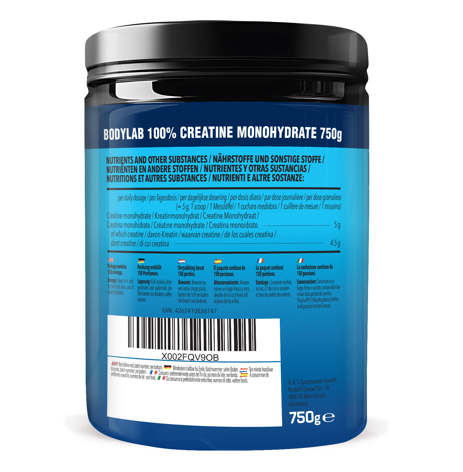 Creatine Monohydrate Powder (750g)