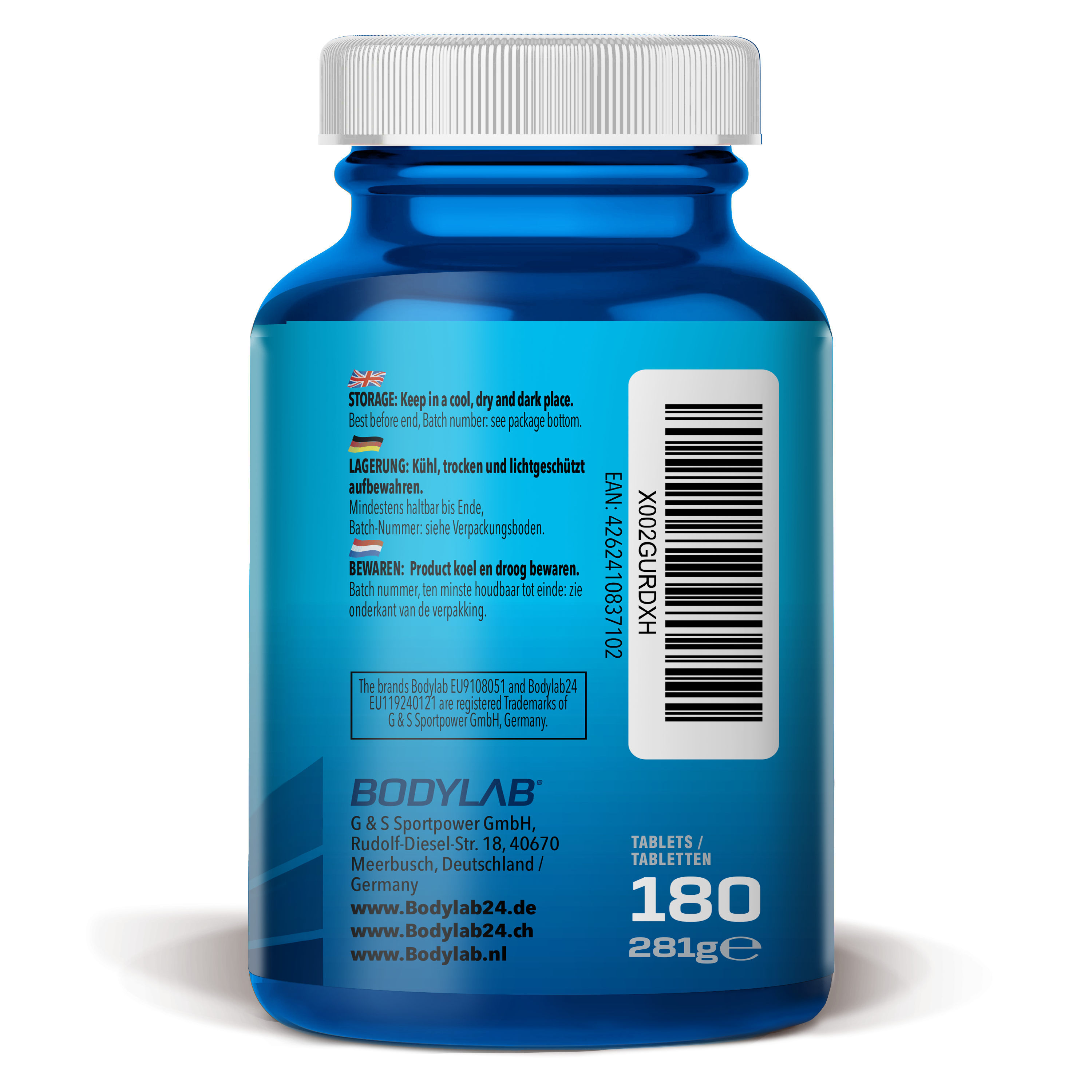 100% Magnesium Bisglycinat (180 Tabletten)