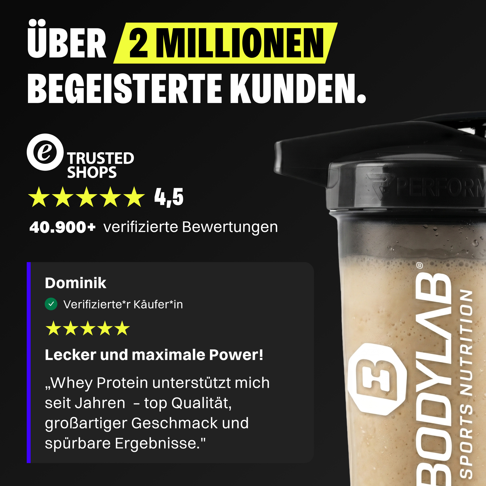 Whey Protein Probierboxen (8 Proben je 30g)