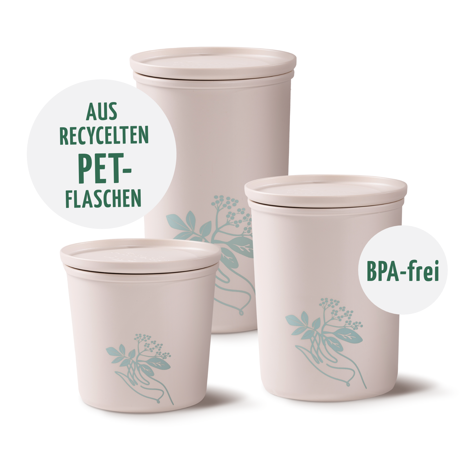 Frischhaltedose 500ml aus recyceltem Kunststoff (rPET)