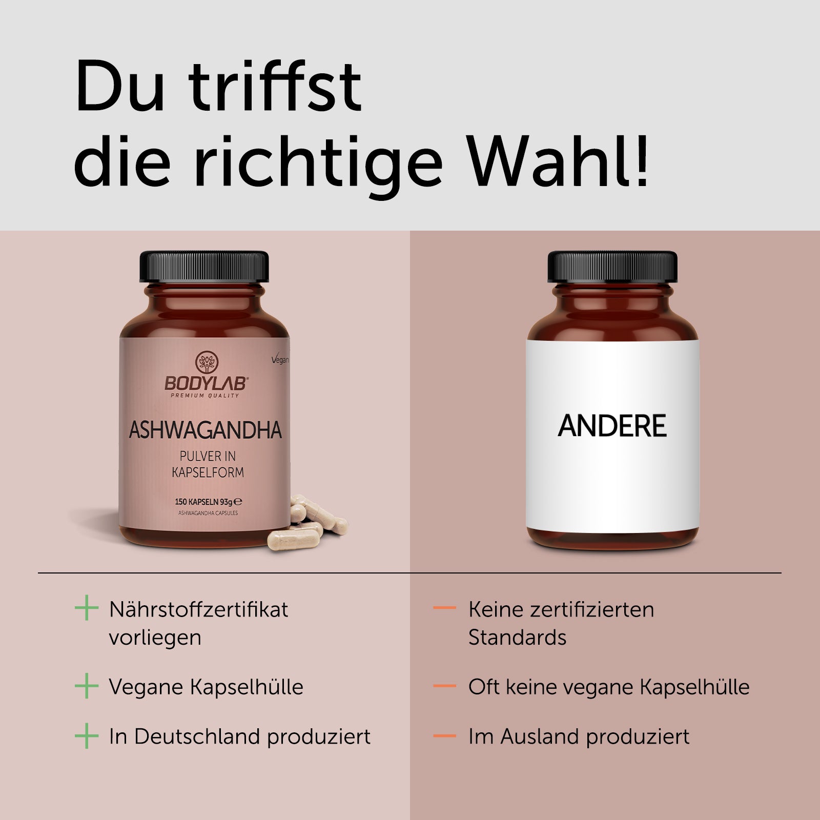 Ashwagandha Pulver in Kapselform (150 Kapseln)