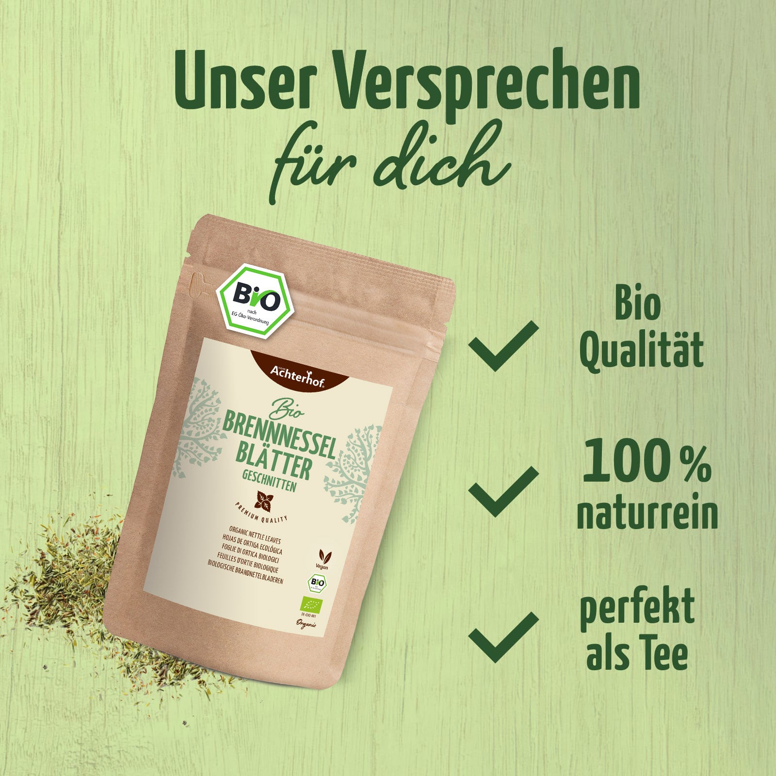 Brennnesselblätter geschnitten Bio (500g)