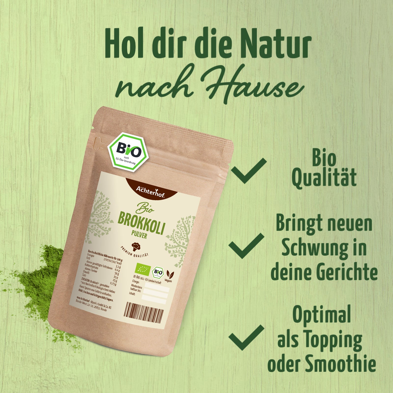 Brokkoli Pulver Bio (500g)