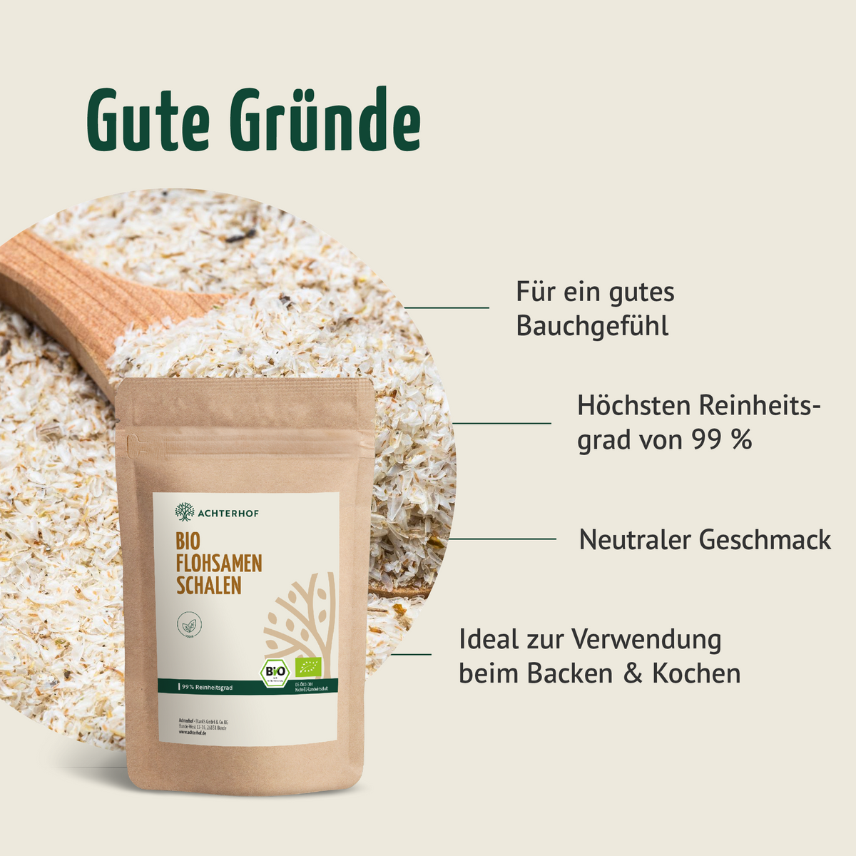 Flohsamenschalen Bio (1000g)
