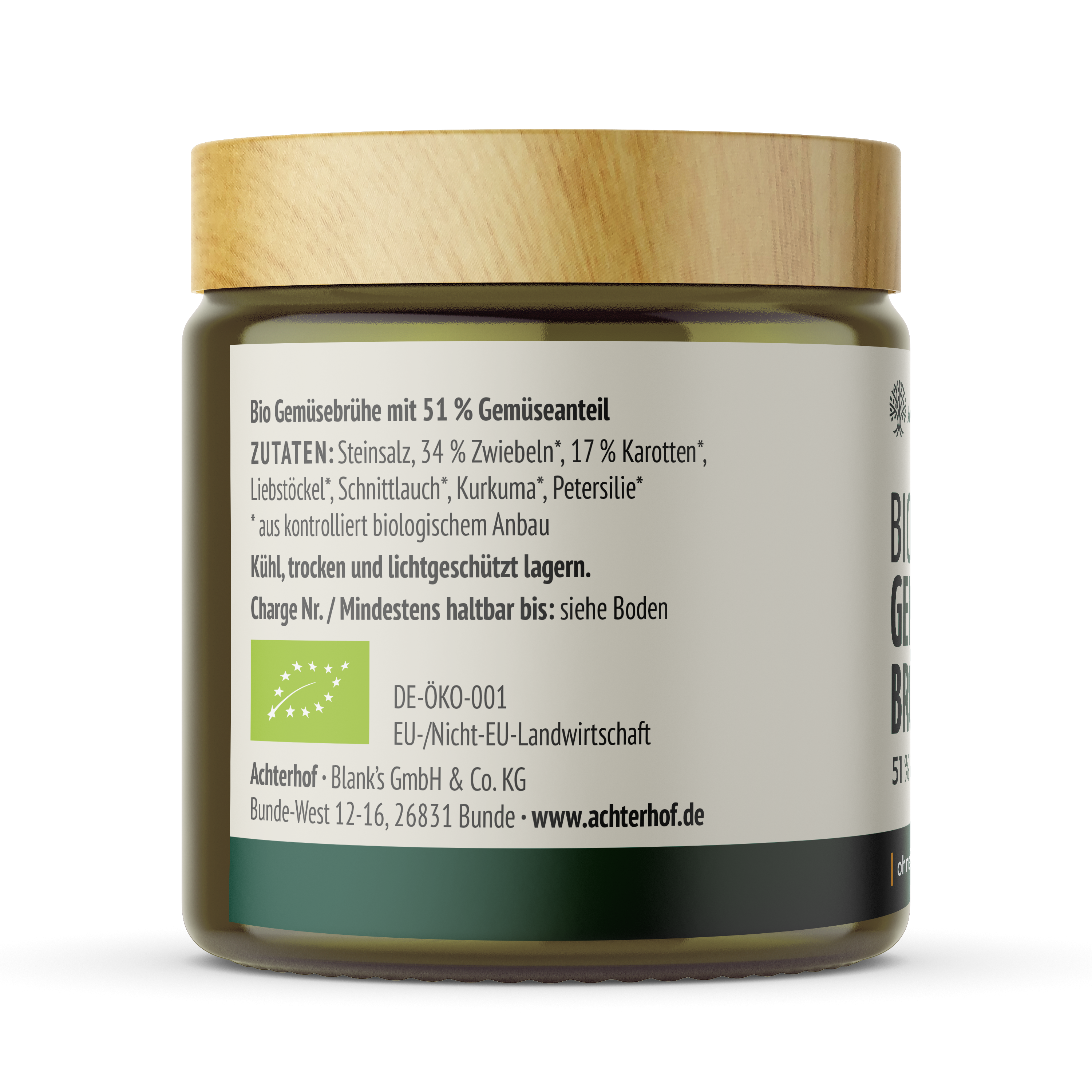 Bio Gemüsebrühe mit 51% Gemüseanteil (225g)