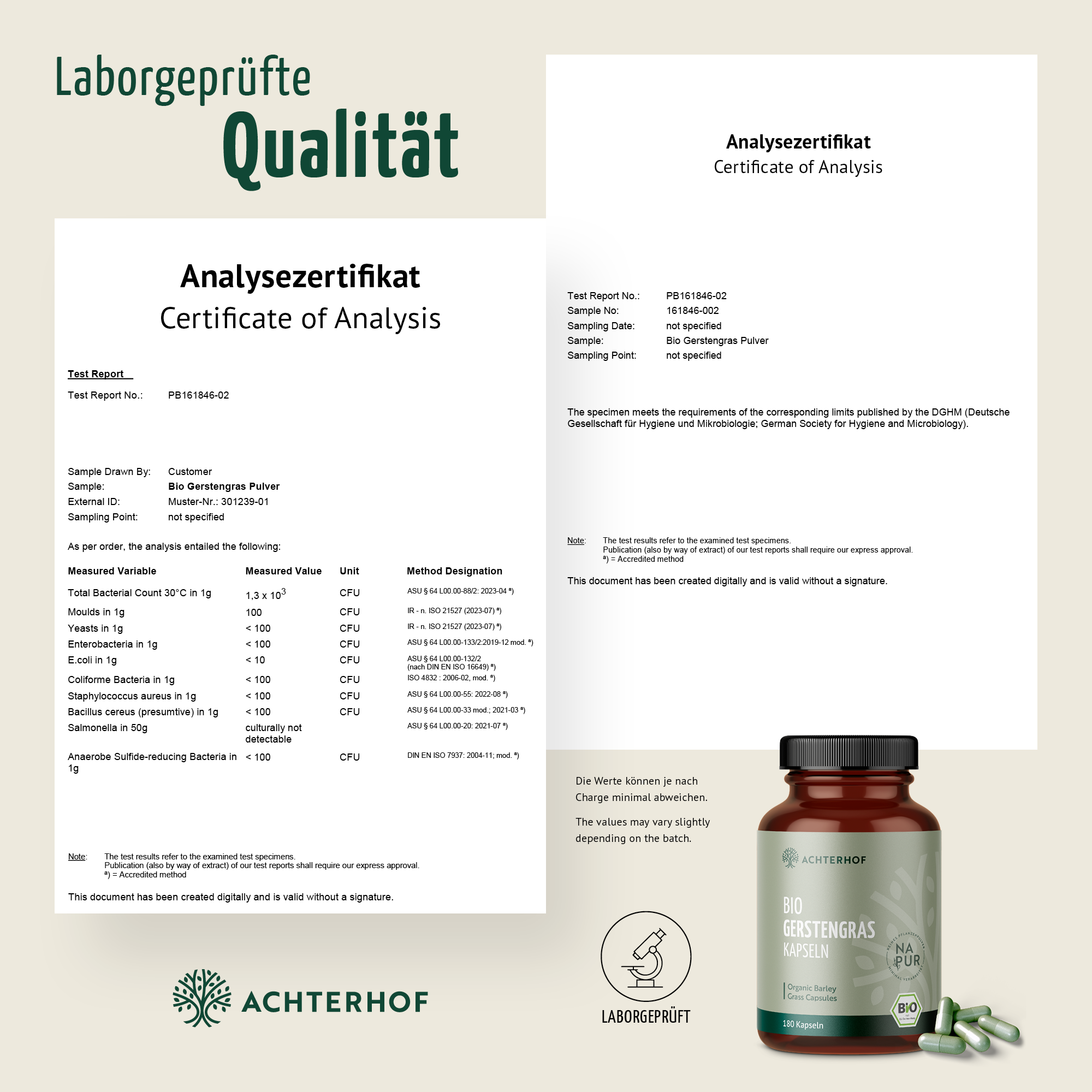 Bio Gerstengras Kapseln (180 Kapseln)