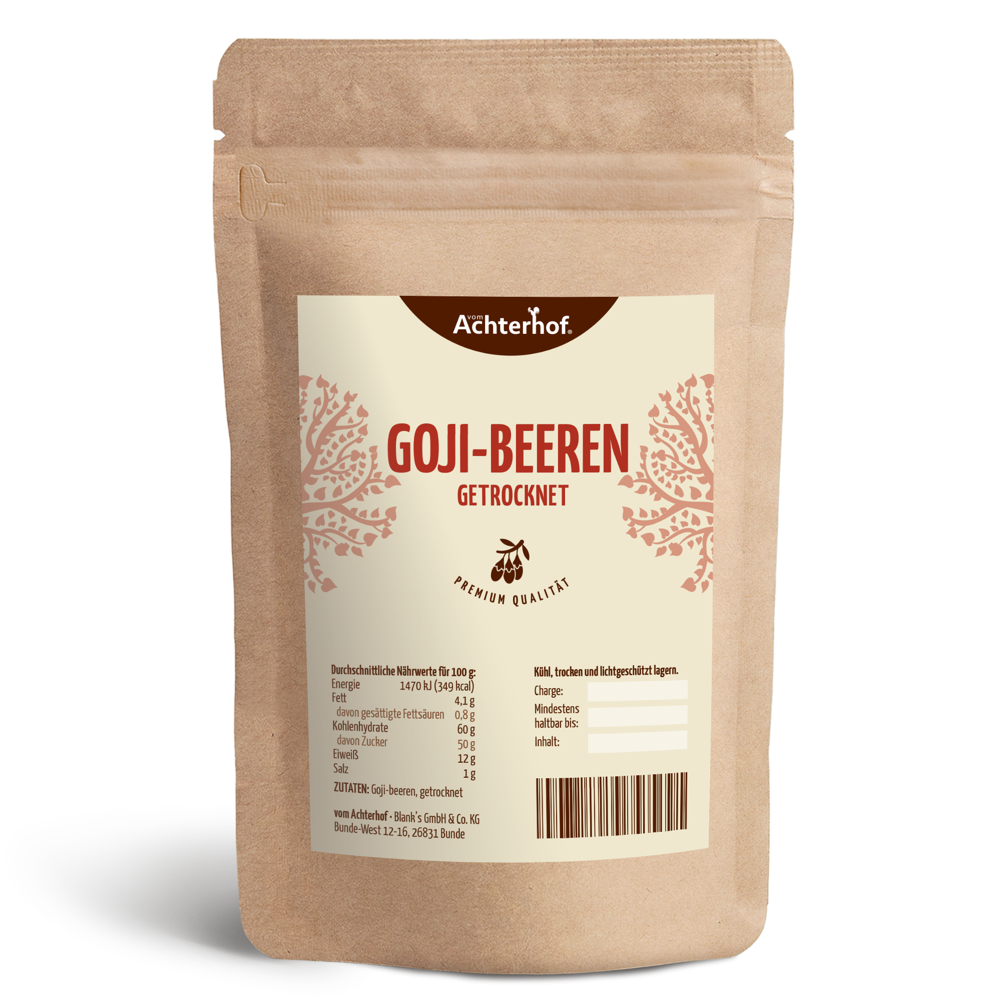 Goji-Beeren getrocknet (500g)
