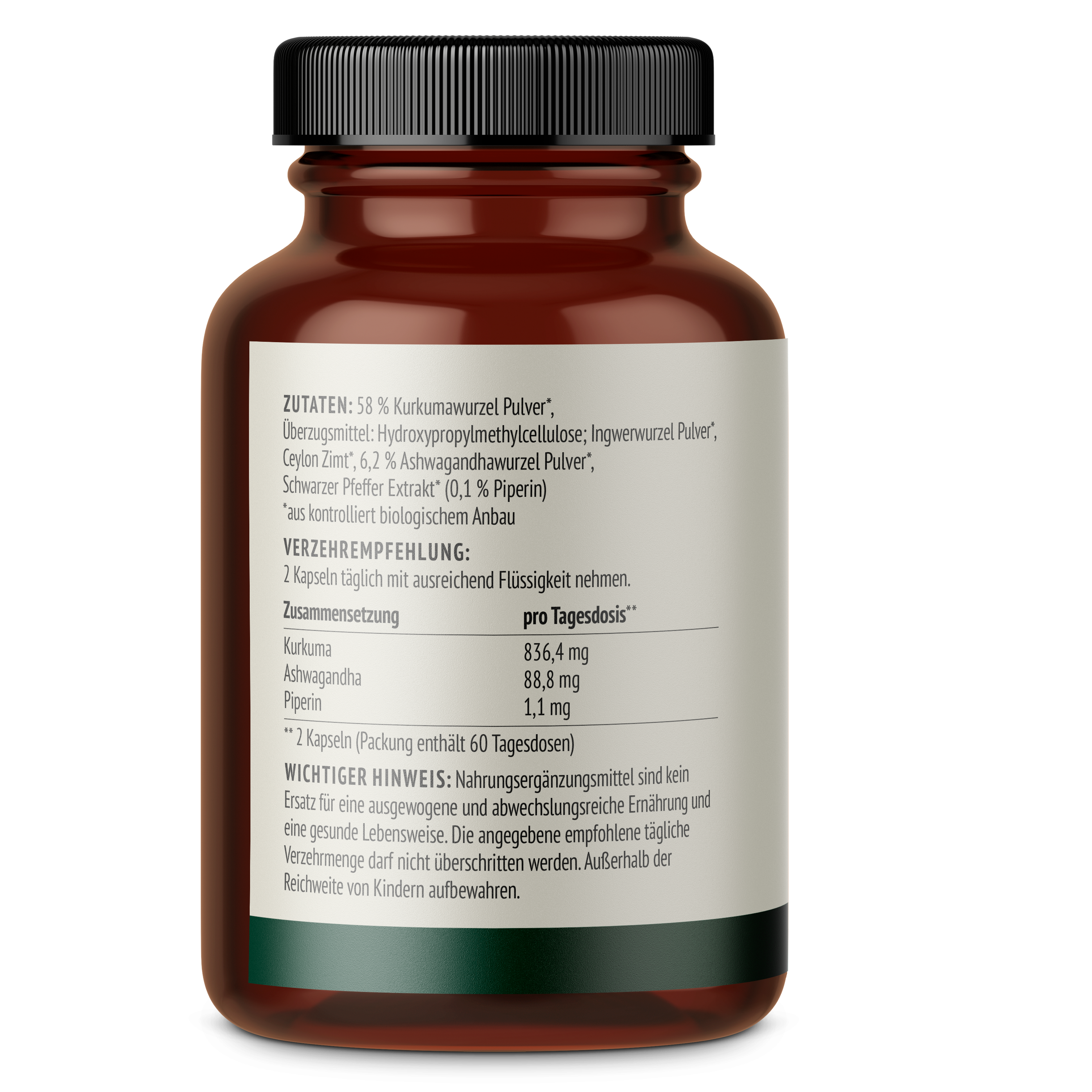 Goldene Mischung Kapseln Bio – mit Piperin (120 Kapseln)