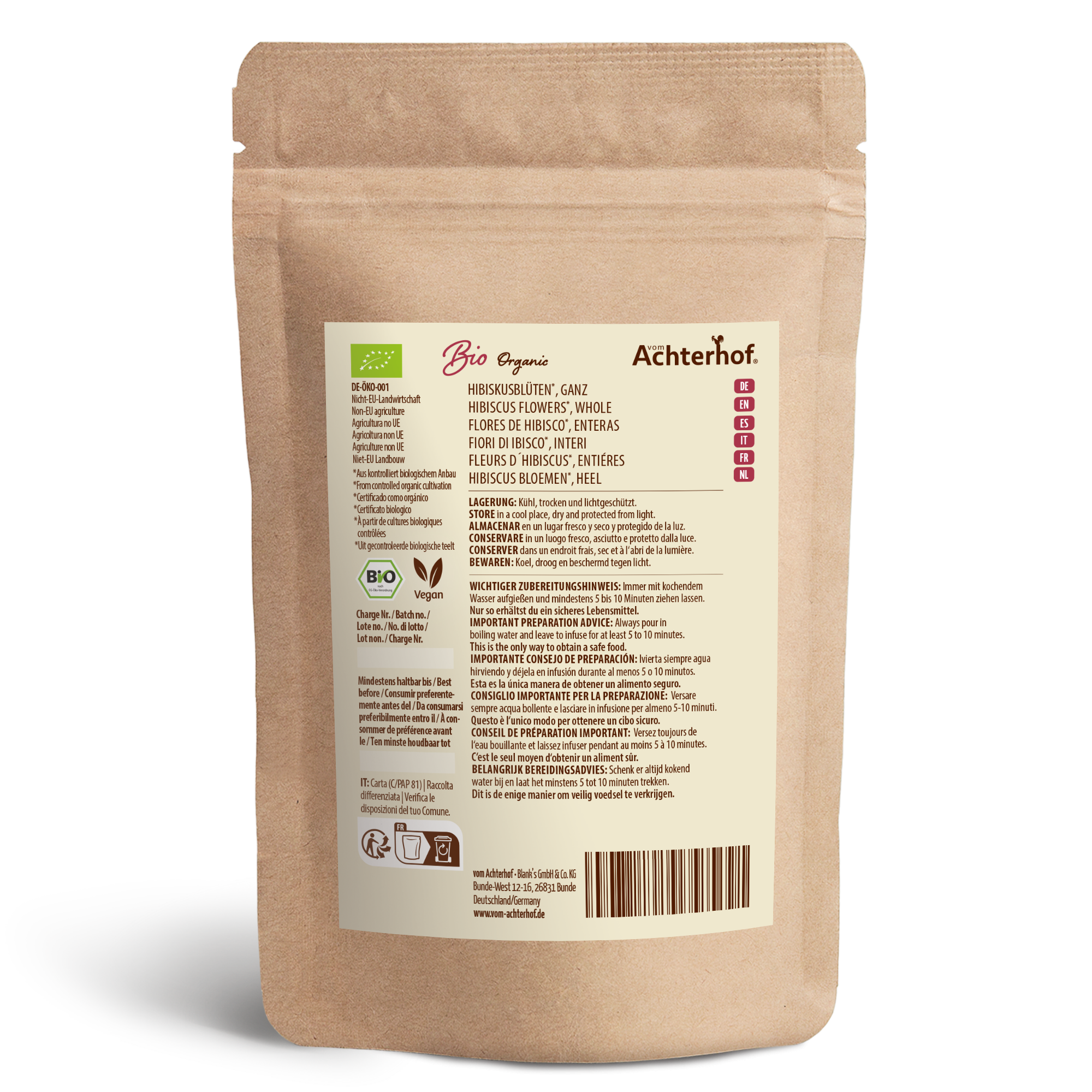 Bio Hibiskusblüten ganz (250g)
