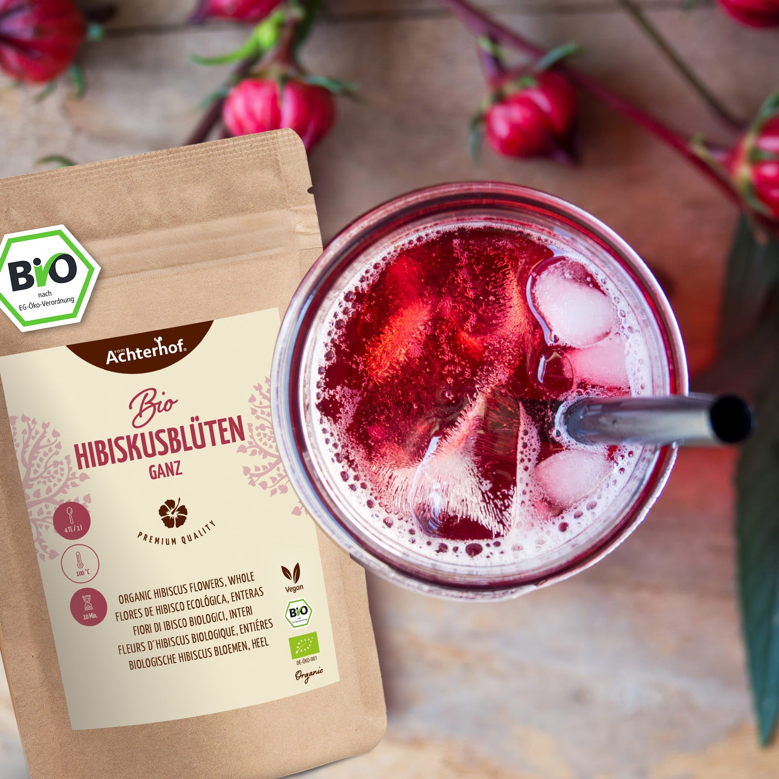 Bio Hibiskusblüten ganz (250g)
