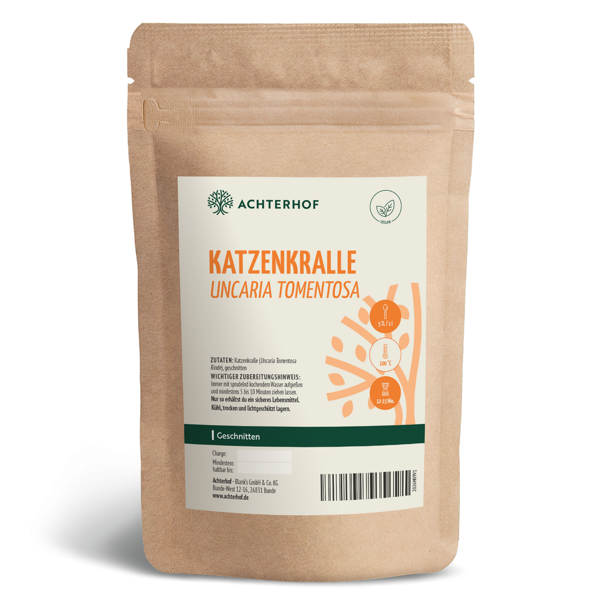 Katzenkralle Tee (Uncaria Tomentosa) geschnitten (100g)