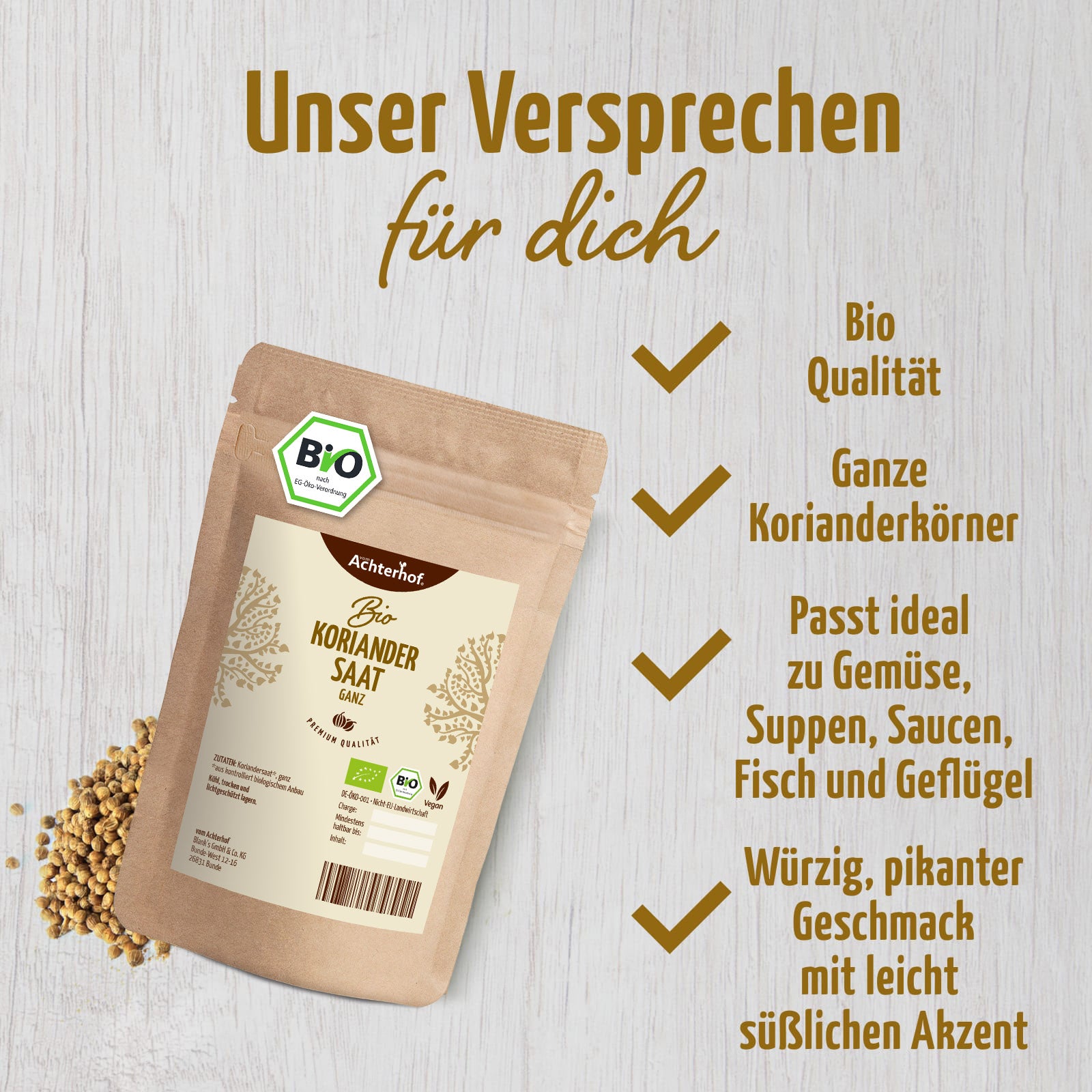 Koriandersaat ganz Bio (250g)