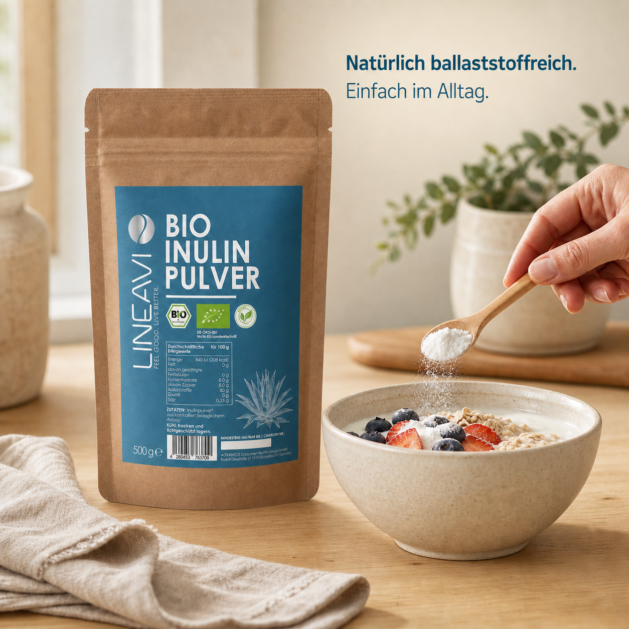 Bio Inulinpulver Agave (500g)