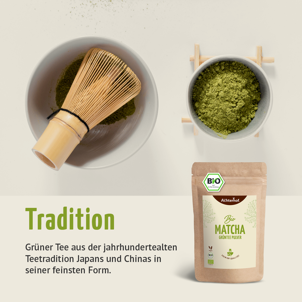Bio Matcha Grüntee Pulver (100g)