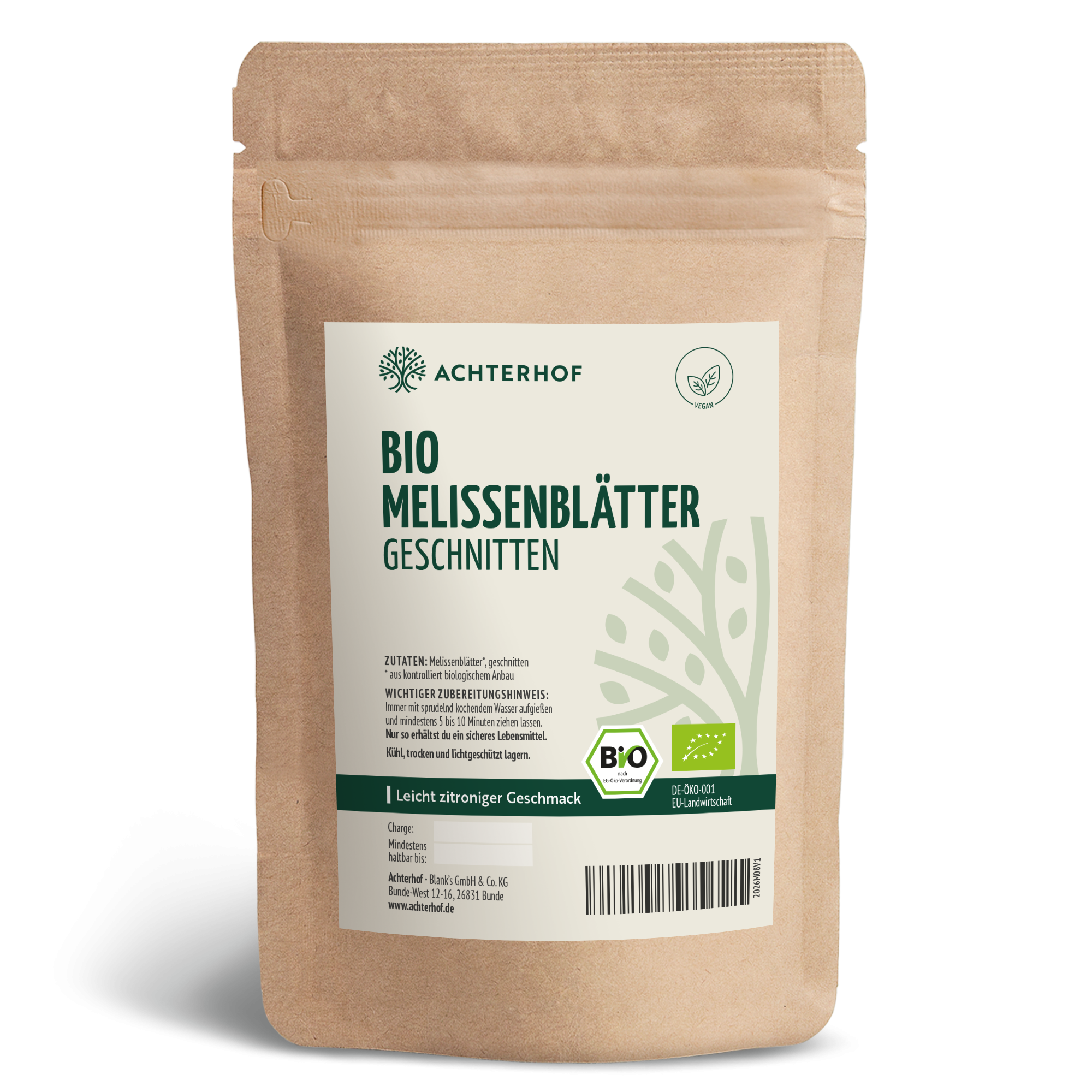 Melissenblätter geschnitten Bio (100g)