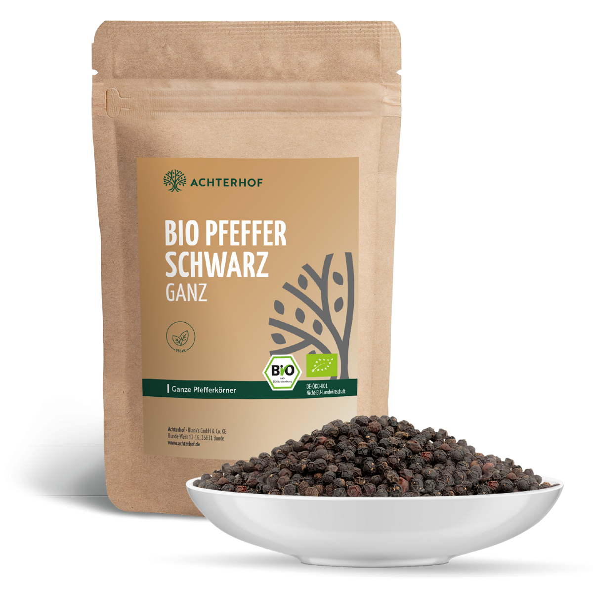 Pfeffer schwarz ganz Bio (250g)