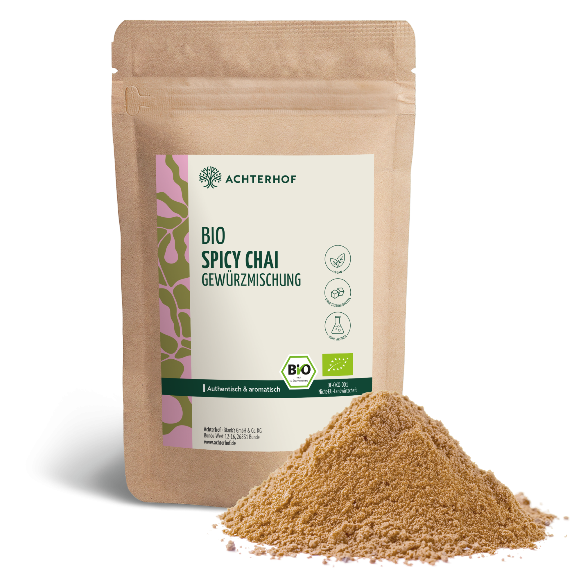 Bio Spicy Chai Gewürzmischung – zuckerfrei (250g)