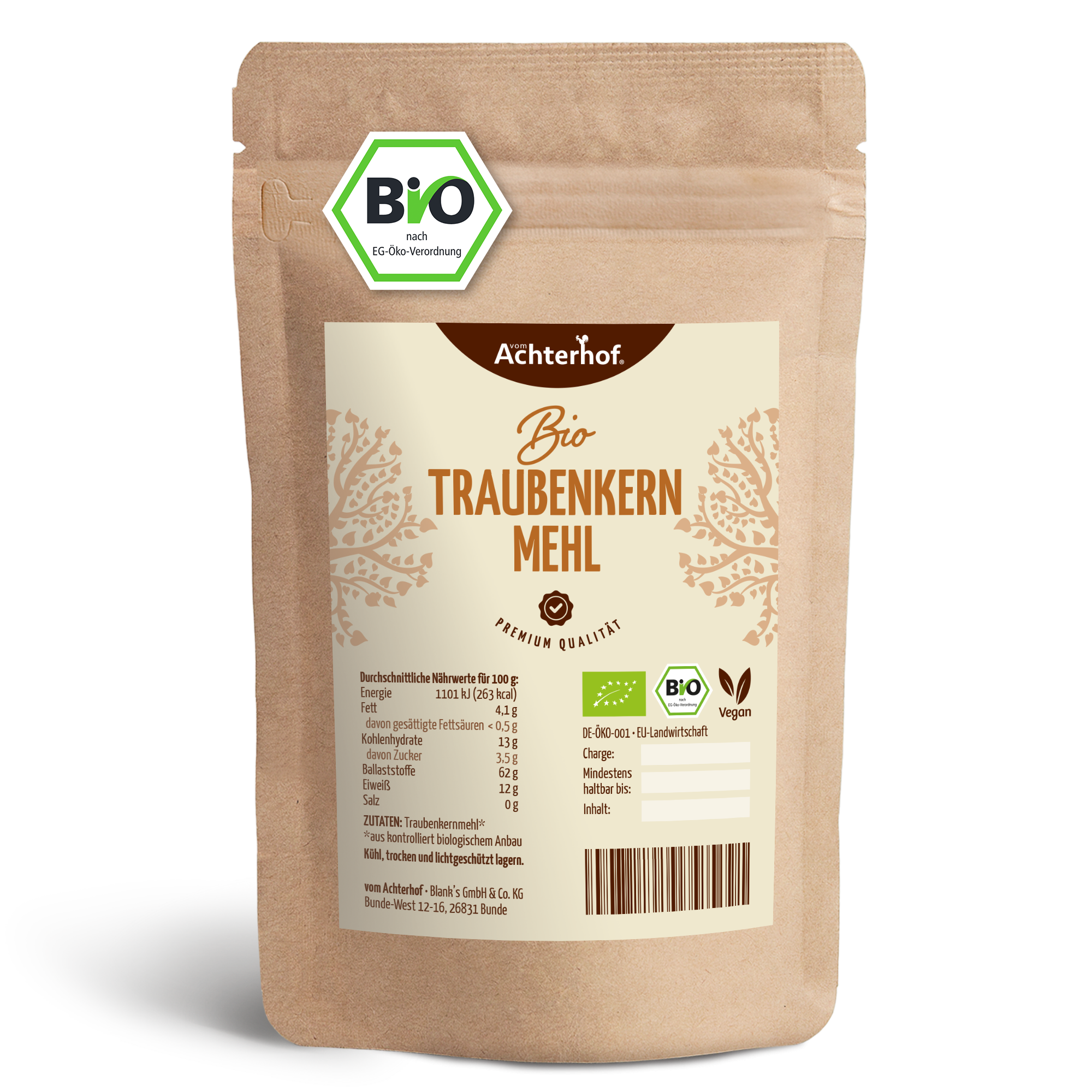 Traubenkernmehl Bio (250g)