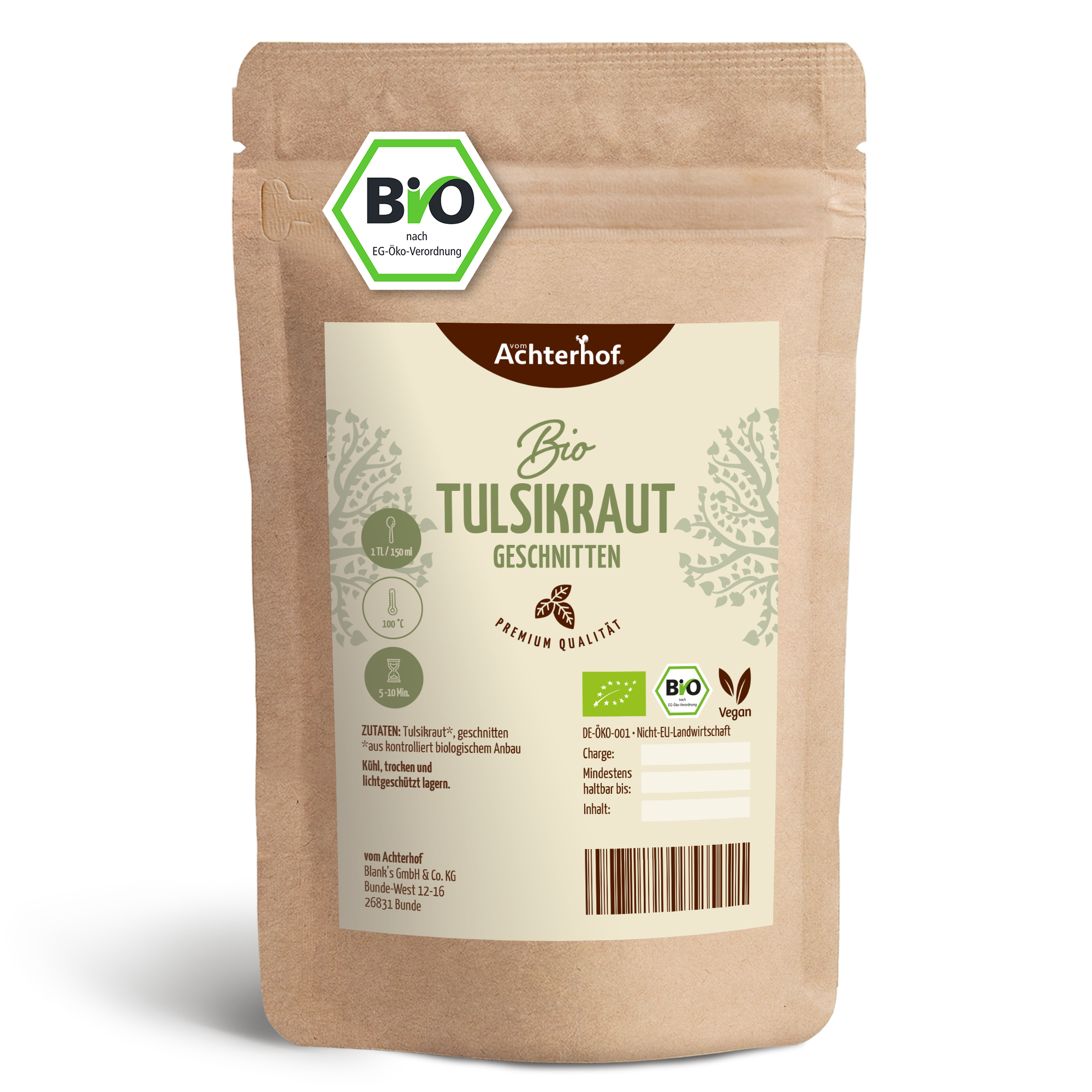 Tulsikraut geschnitten Bio (100g)