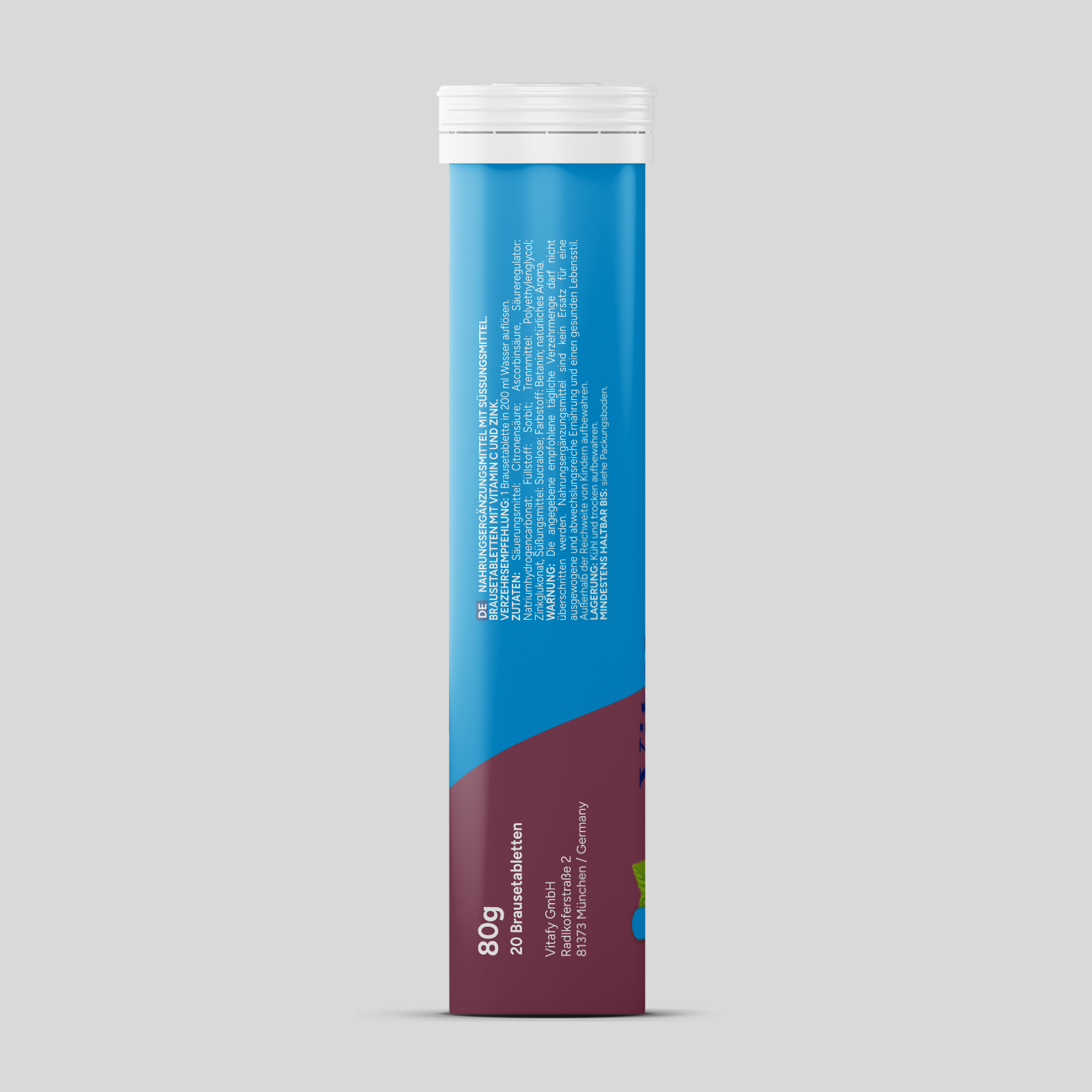 Vitamin C + Zink - Cassis (20 Brausetabletten)