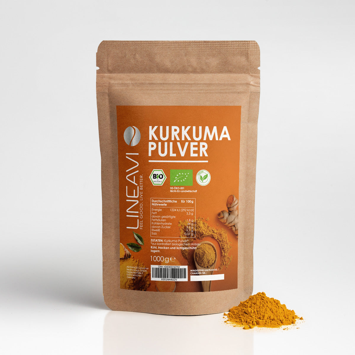 Bio Kurkumapulver (1000g) - Default Title
