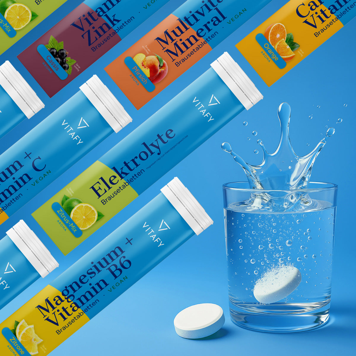 Magnesium + Vitamin B6 - Zitrone (20 Brausetabletten) - 6er Pack