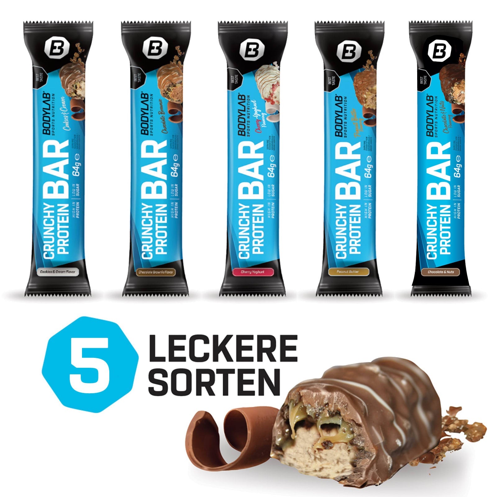 2 x Crunchy Protein Bar (je 12x64g)