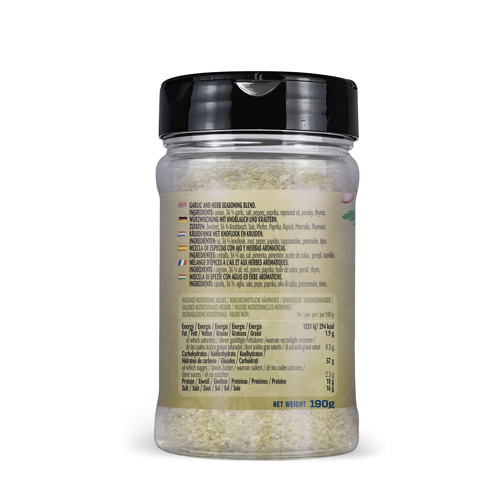 Zero Spice (110g-190g) Garlic & Herbs