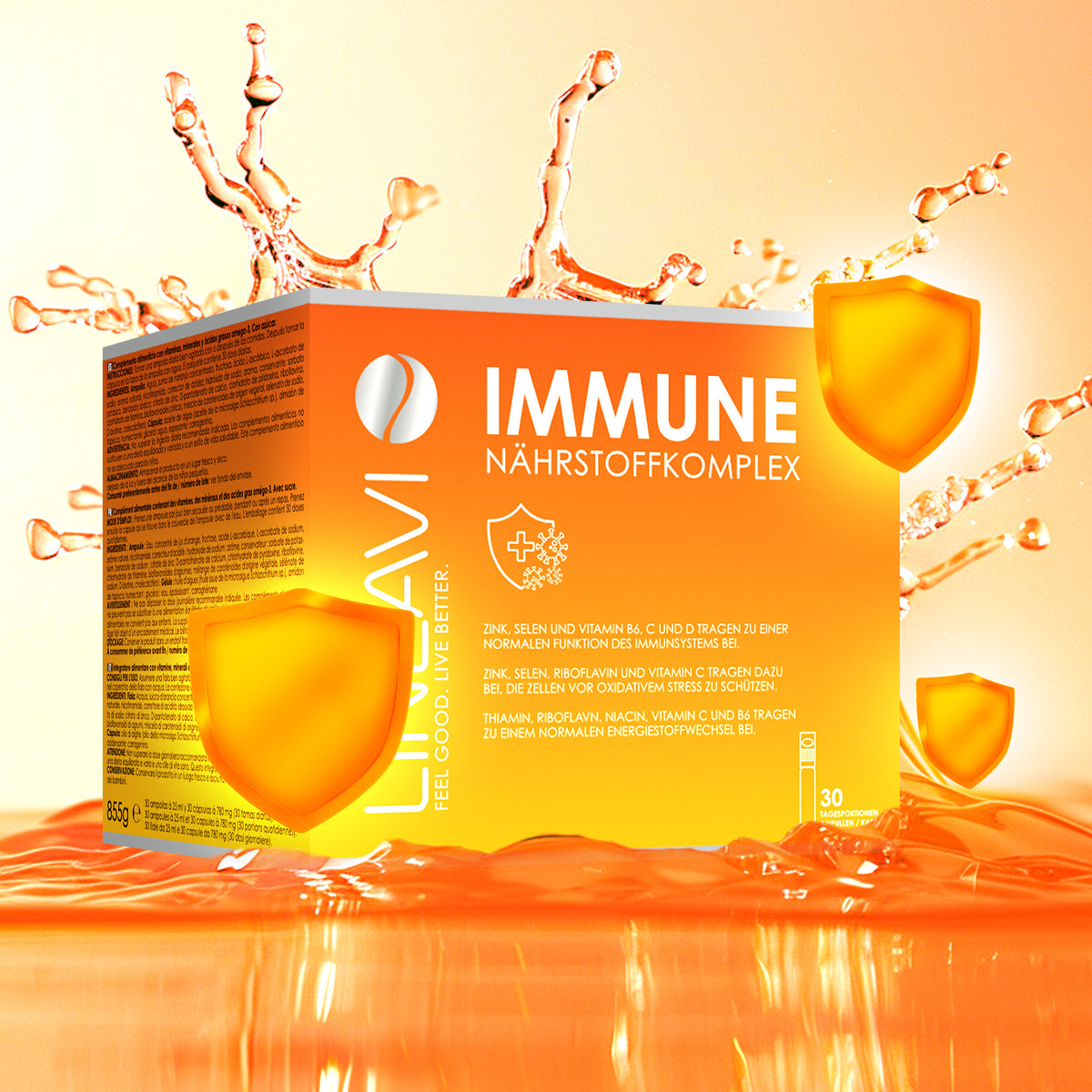 Immun (30x25ml Trinkfläschchen + 30 Omega 3 Kapseln) - Default Title