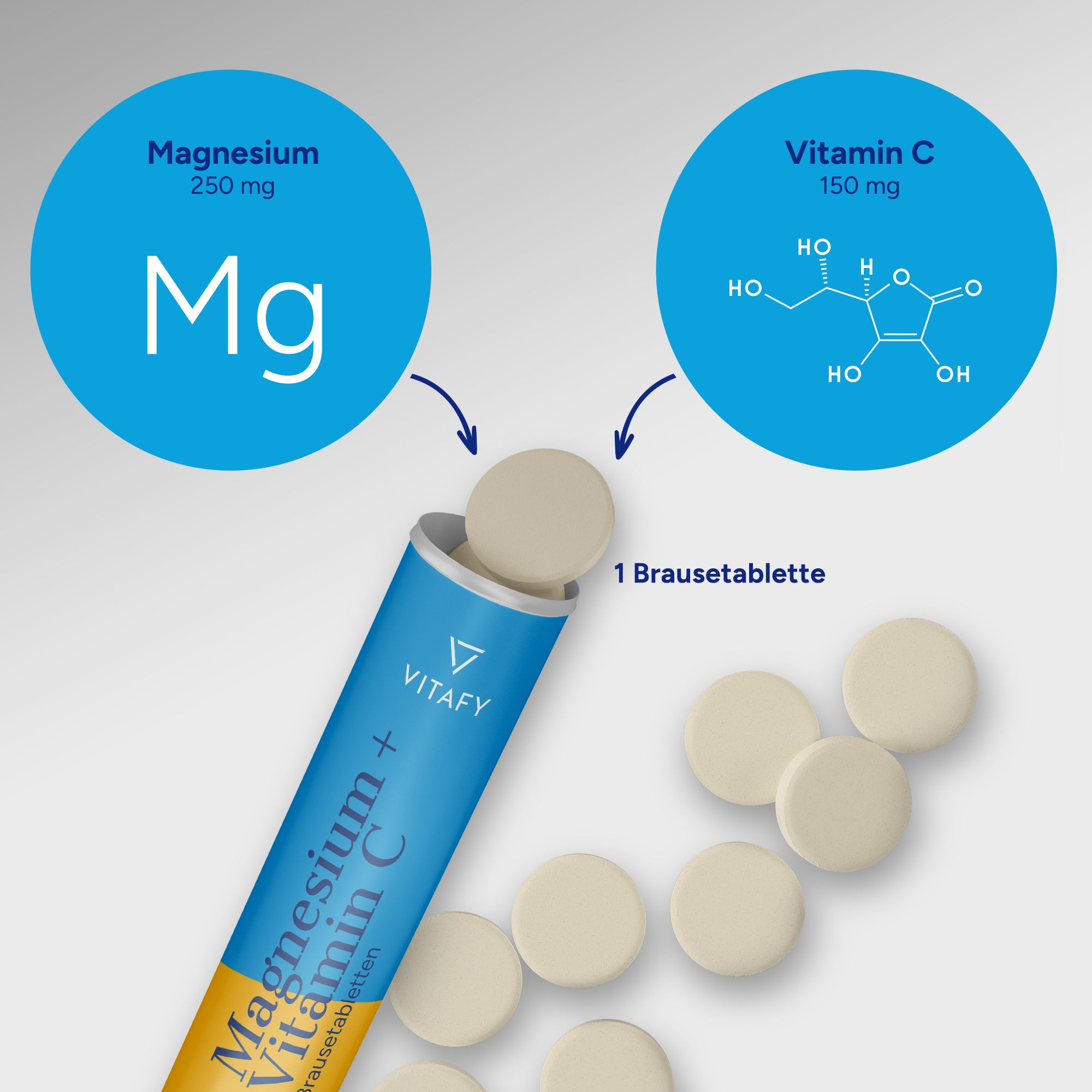 Magnesium + Vitamin C - Orange (20 Brausetabletten)