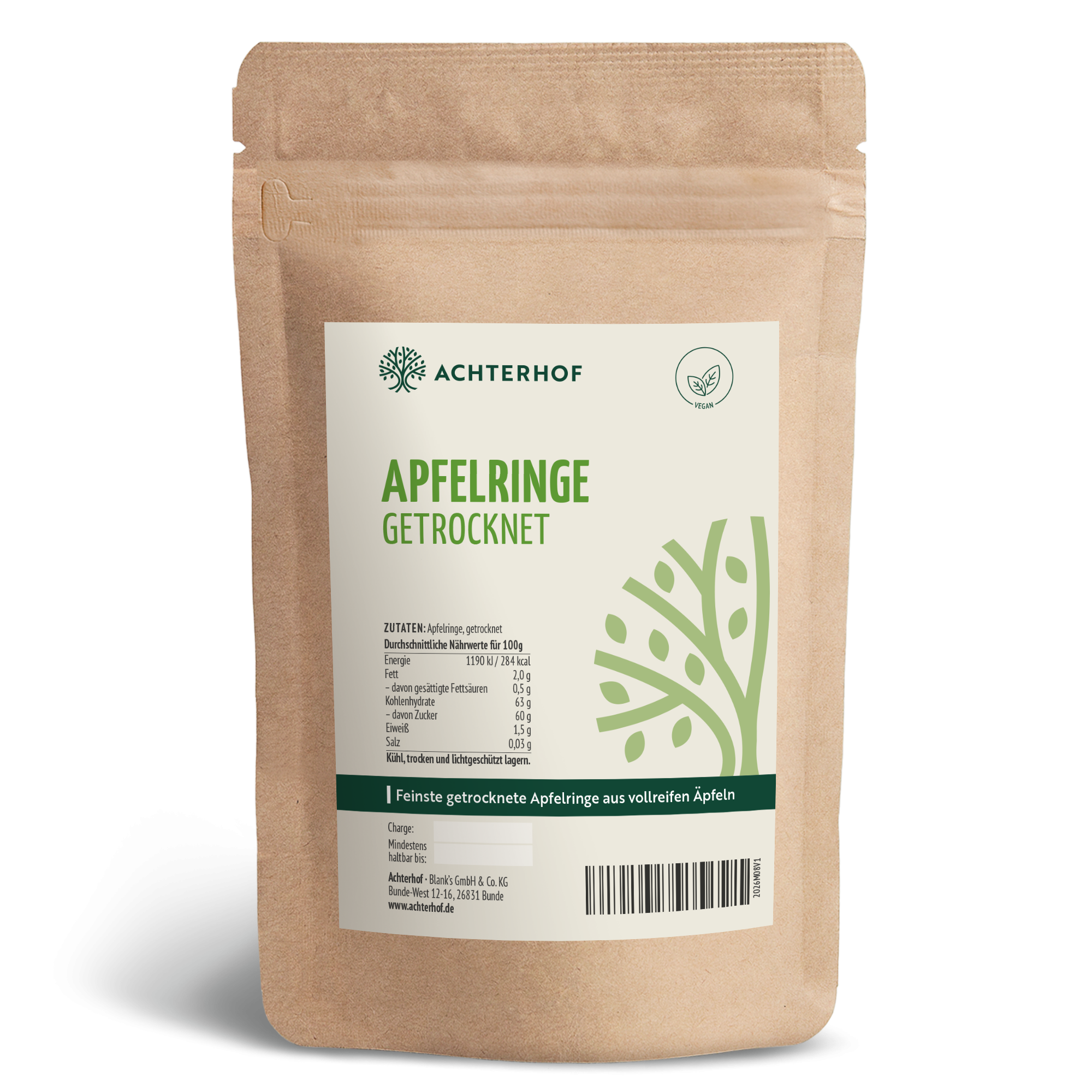Apfelringe getrocknet (1000g)