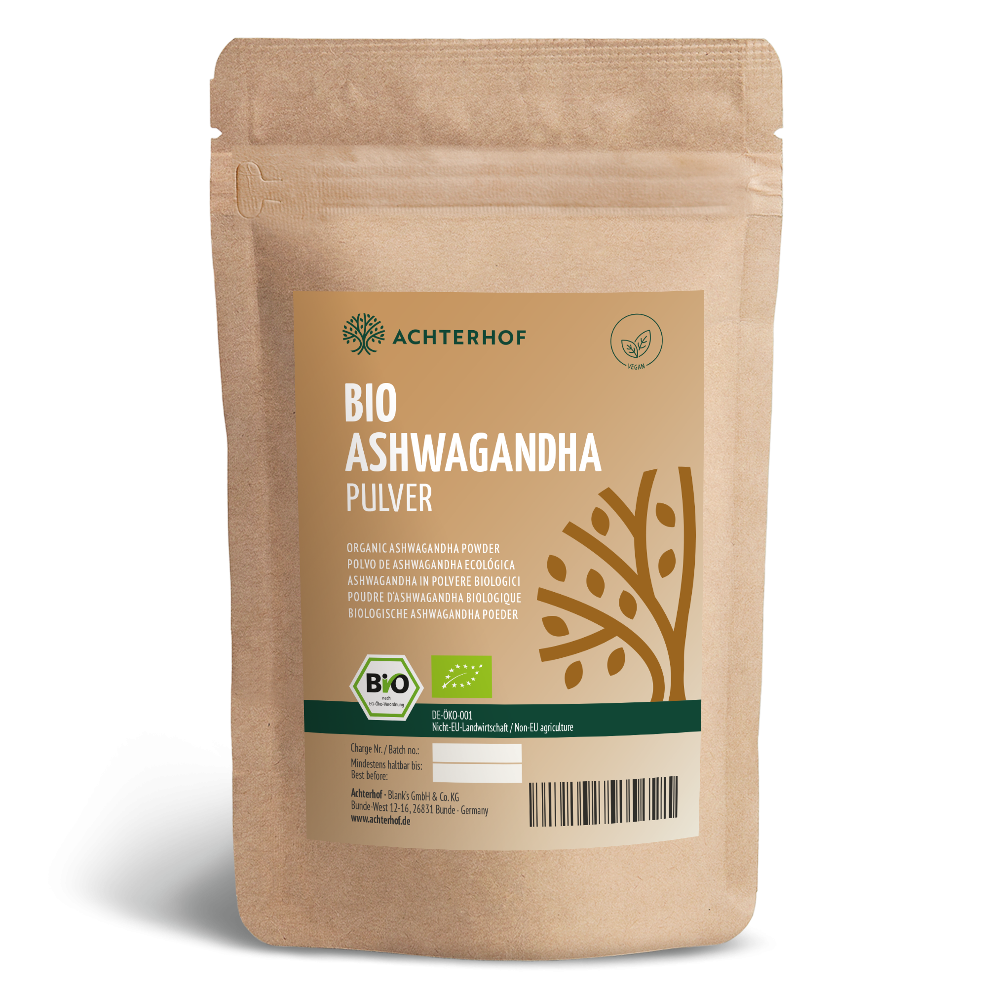 Ashwagandha Pulver Bio (250g)