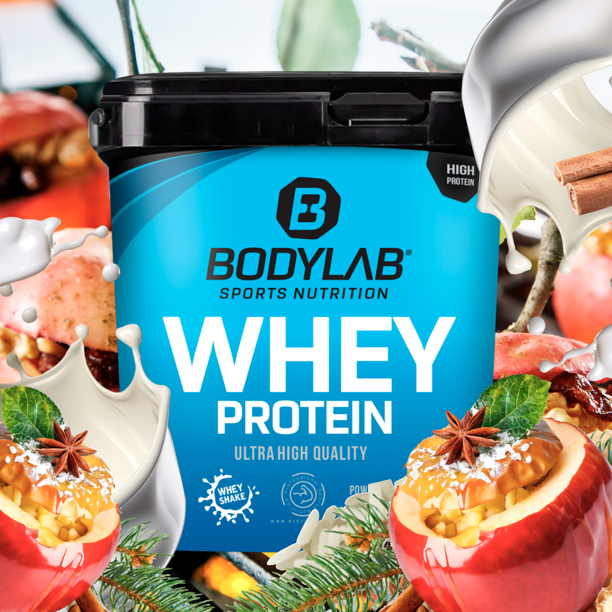 Whey Protein (2000g) Chunky Bratapfel (baked apple)