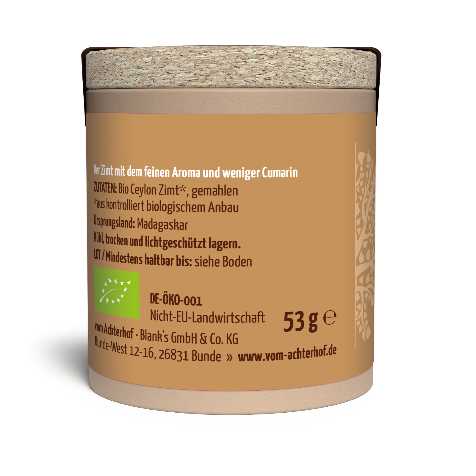 Bio Ceylon Zimt gemahlen (53g)