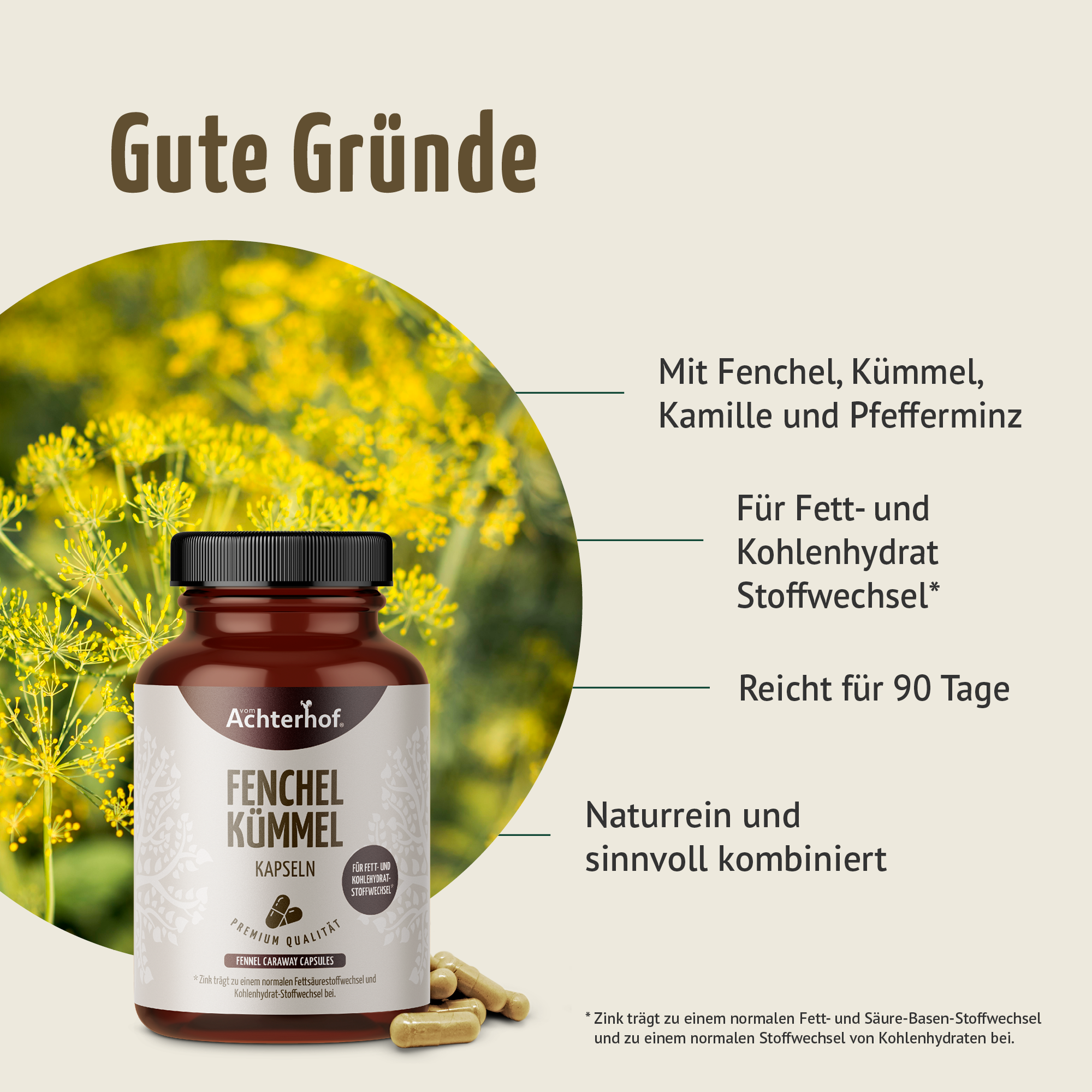 Fenchel Kümmel Kapseln (180 Kapseln)