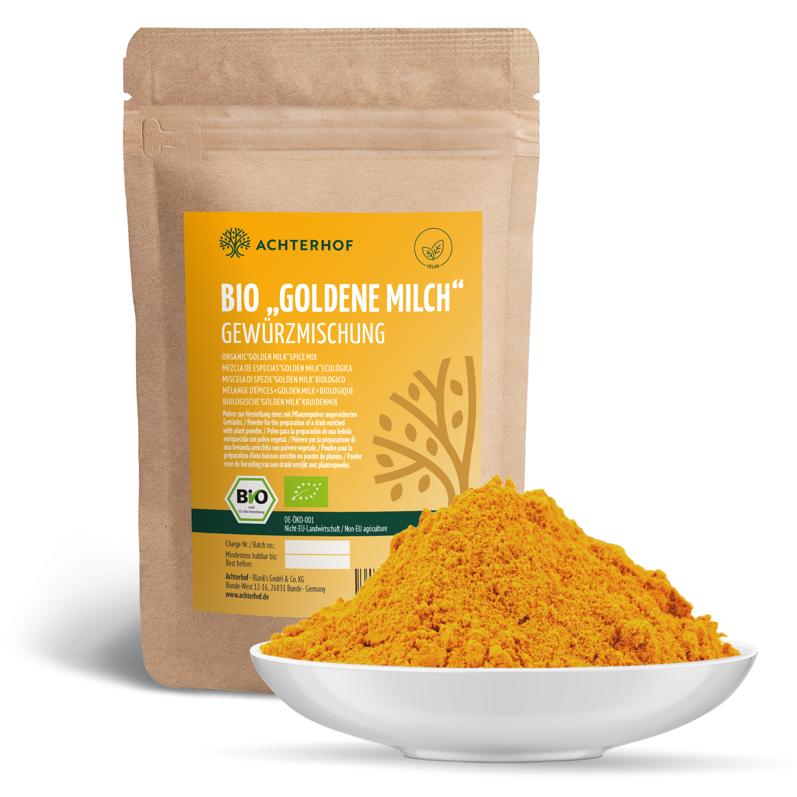 Goldene Milch Gewürzmischung Bio (1000g)