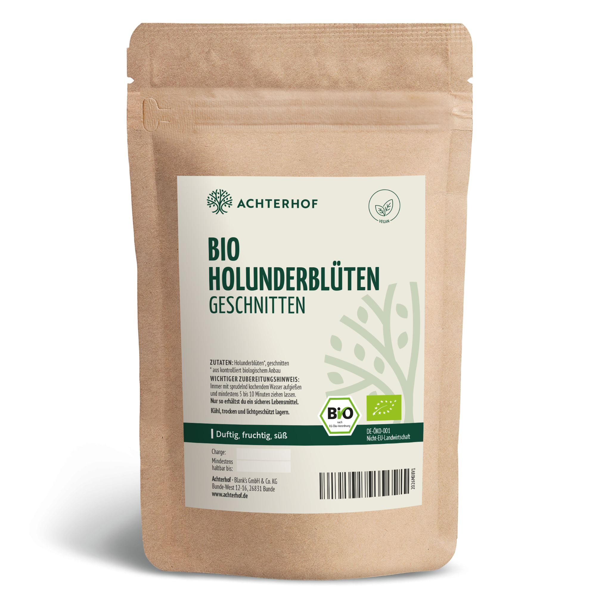 Holunderblüten geschnitten Bio (250g)
