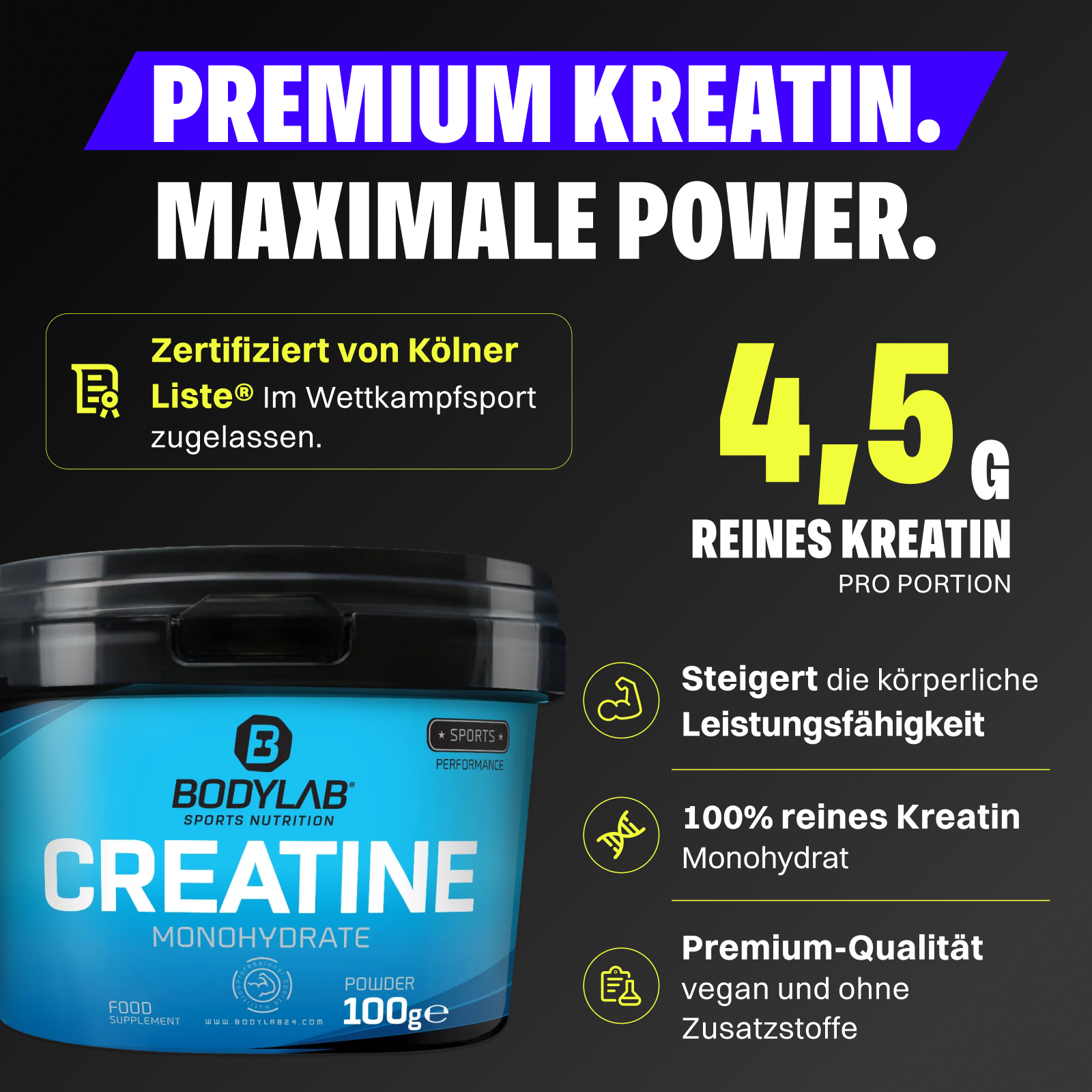 Creatine Monohydrate Powder (100g)