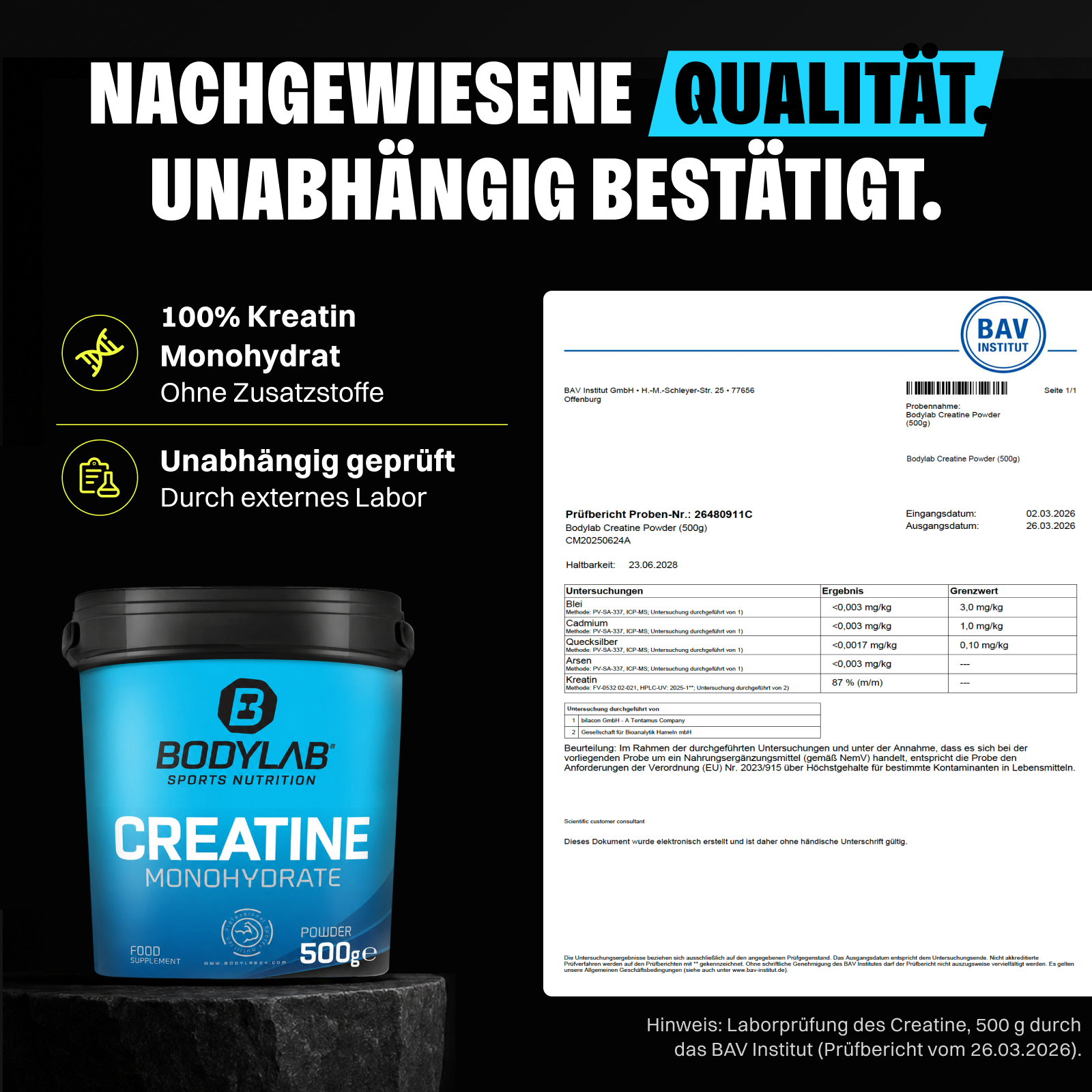 Creatine Monohydrate - 100% Pure Powder (1000g)