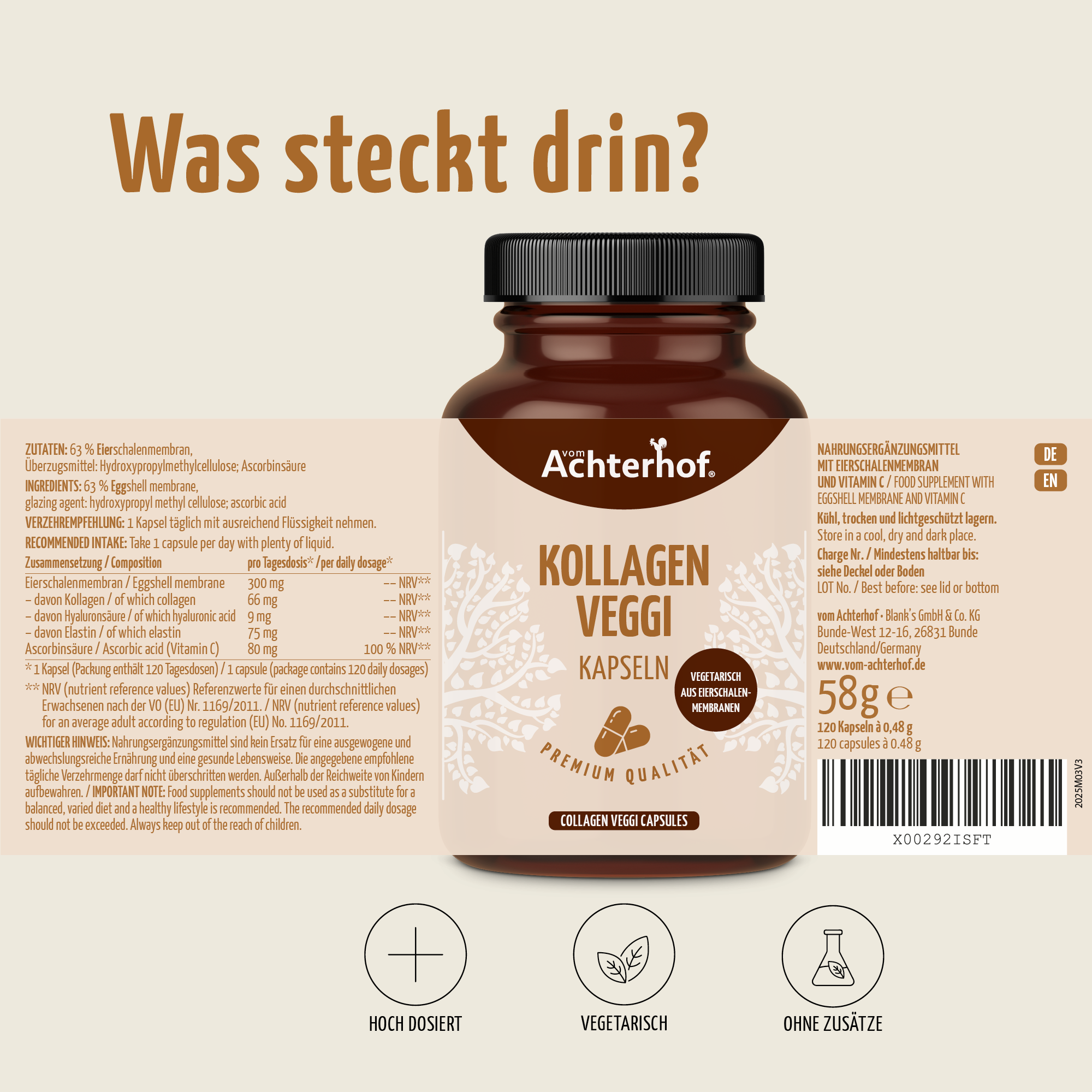 Kollagen Veggi Kapseln (120 Kapseln)