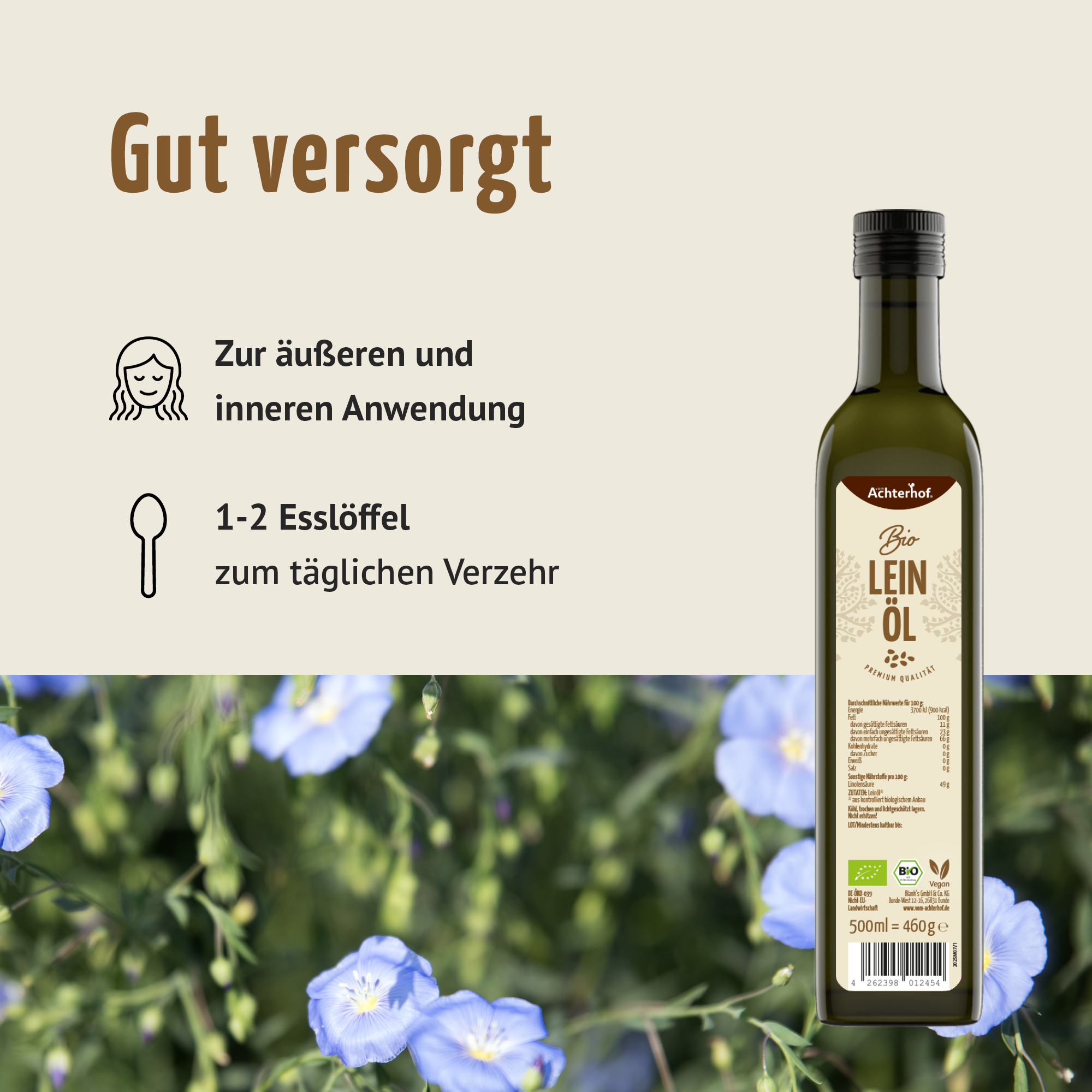 Bio Leinöl (500ml)