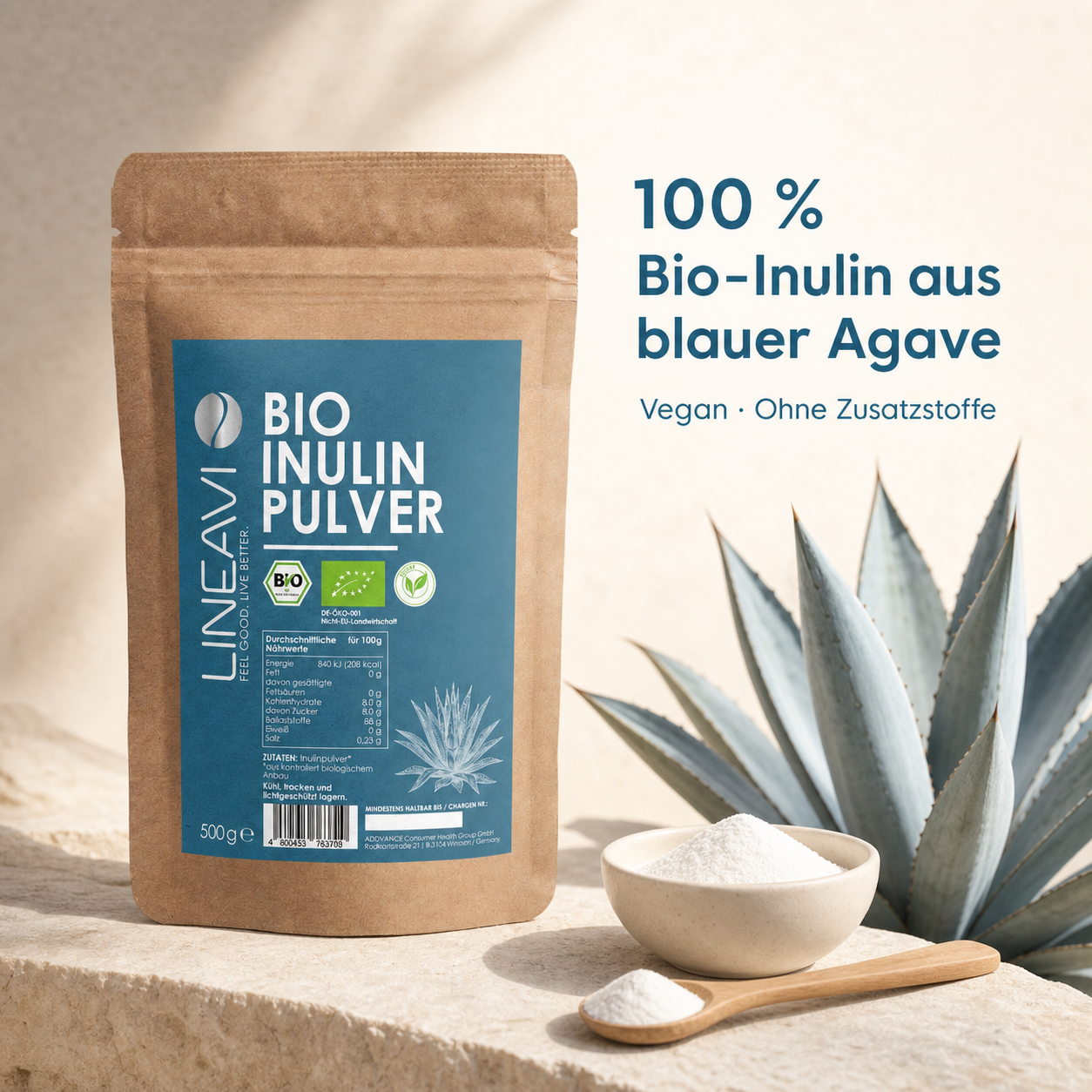 Bio Inulinpulver Agave (500g)